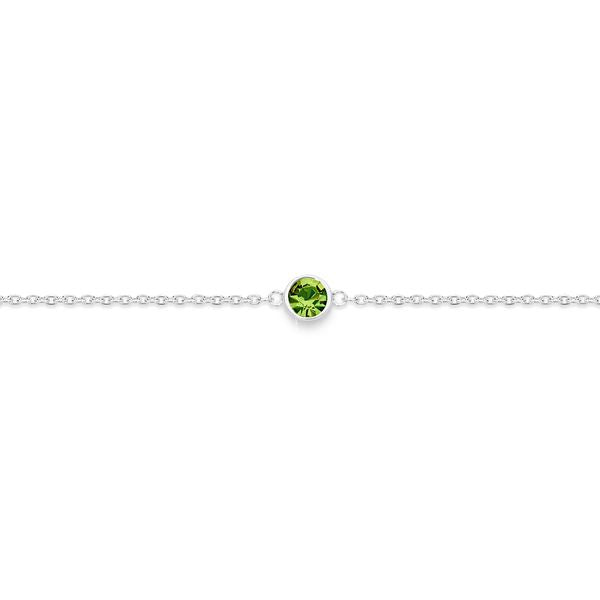 Silver AUGUST Birthstone Bracelet