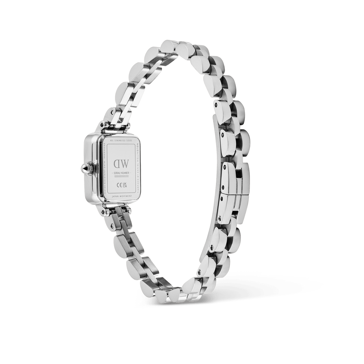 Daniel Wellington Quadro Mini Arch 3-link White Sunray Silver