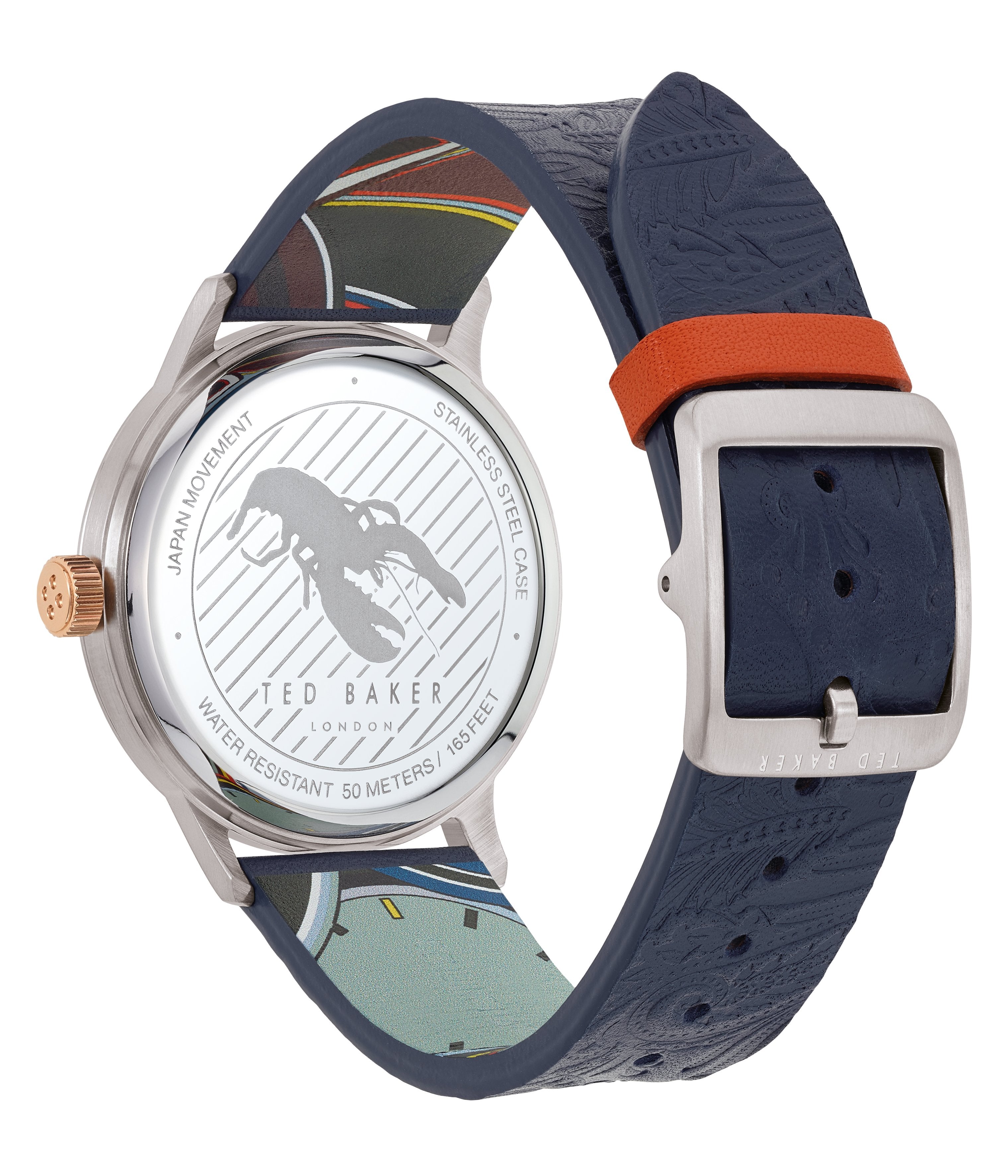 Ted Baker Cosmop Embossed Blue Watch