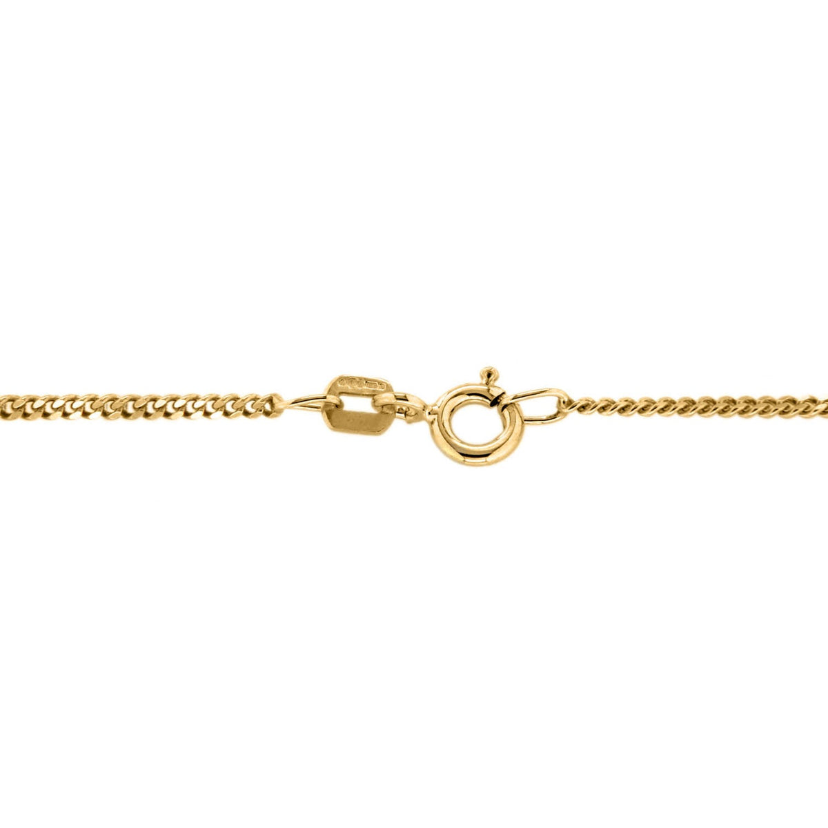 9ct Yellow Gold 40 Diamond Cut Curb Chain 46cm