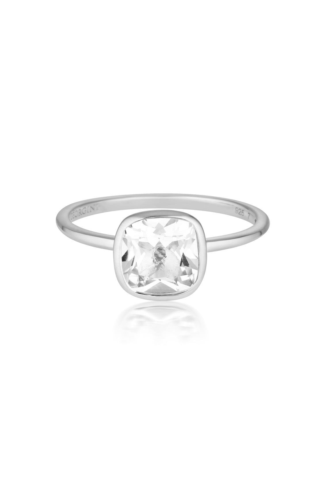 DOROS WHITE TOPAZ SILVER RING
