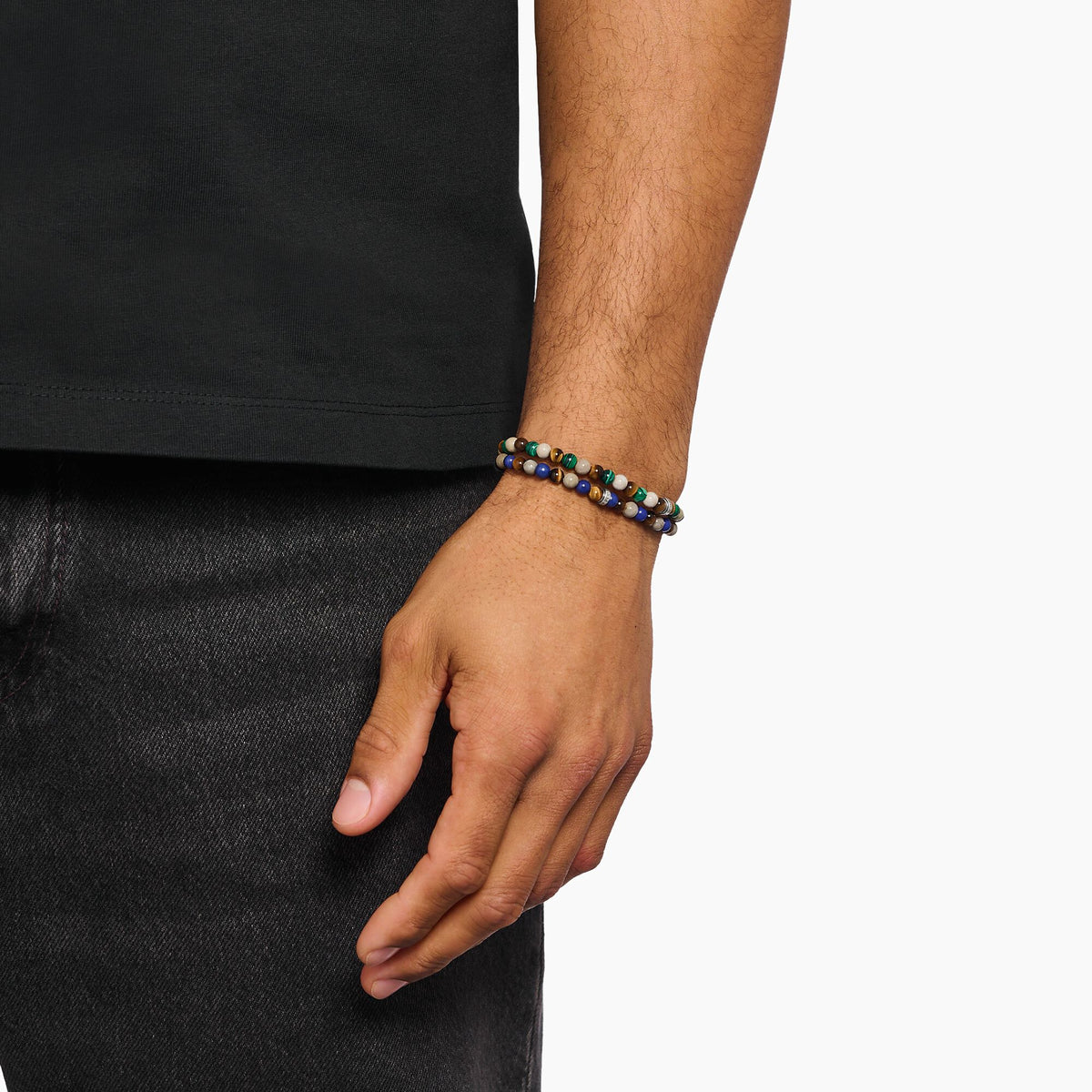 THOMAS SABO Bracelet with earth and green beads