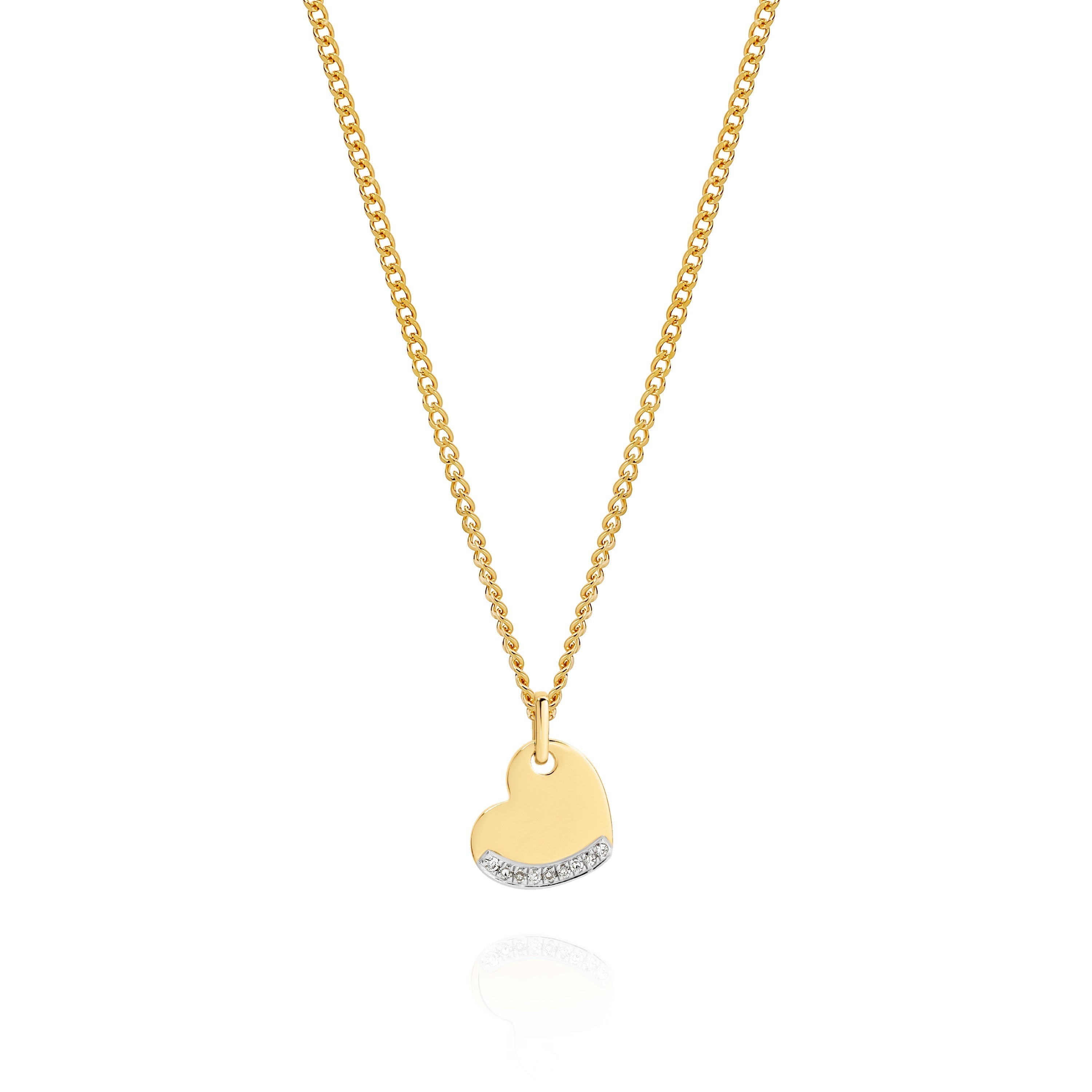 9ct 0.03ct diamond eangravable pendant