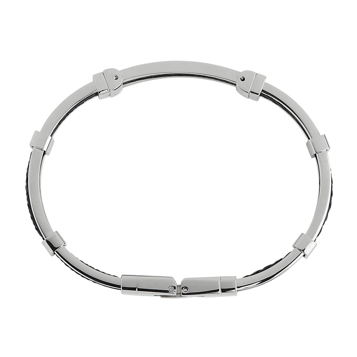 NAJO Band of Strength Men's Black Leather & Steel Brace