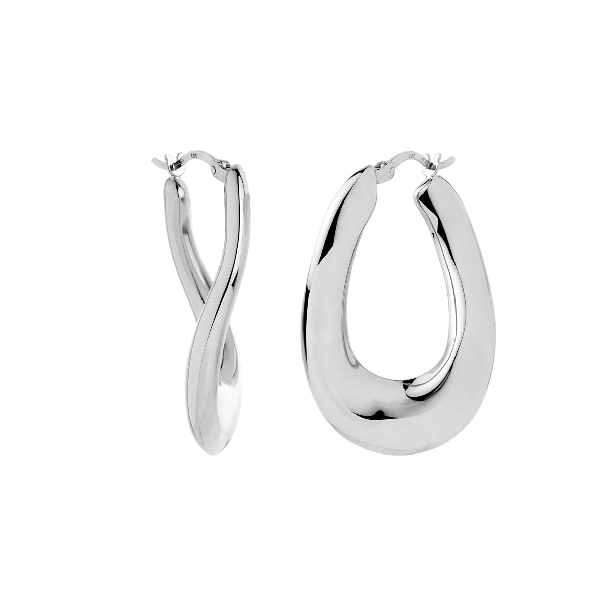 NAJO Gravity Silver Hoop Earrings