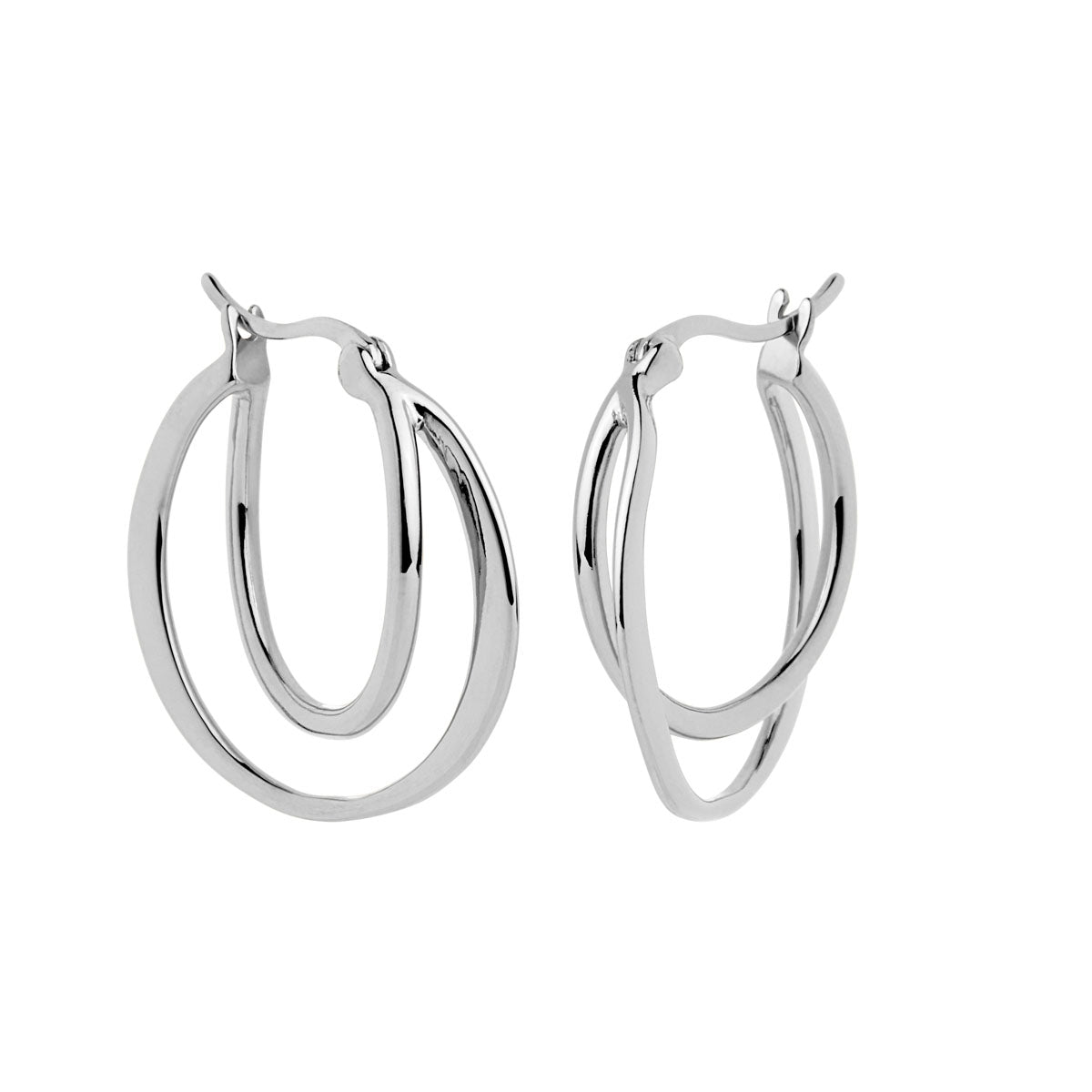 NAJO Eclipse Silver Hoop Earrings