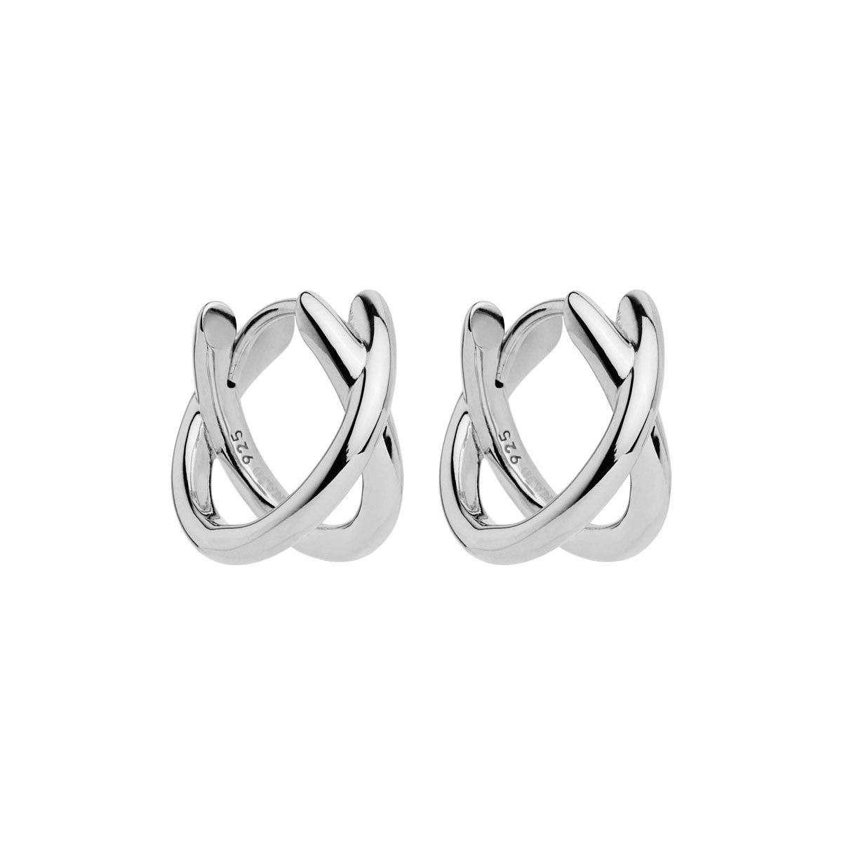 NAJO Moonkiss Silver Huggie Earrings