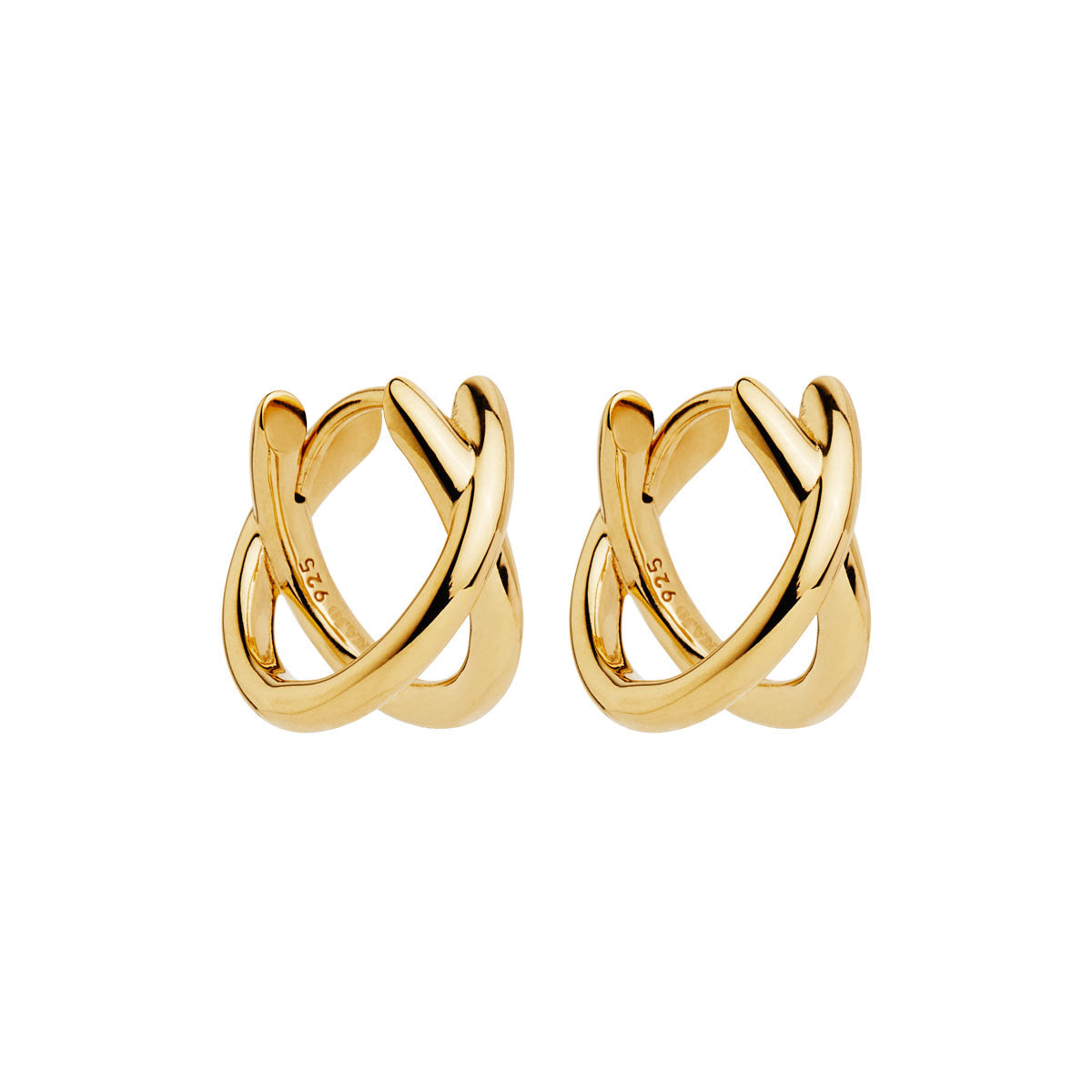 NAJO Moonkiss Yellow Gold Huggie Earrings