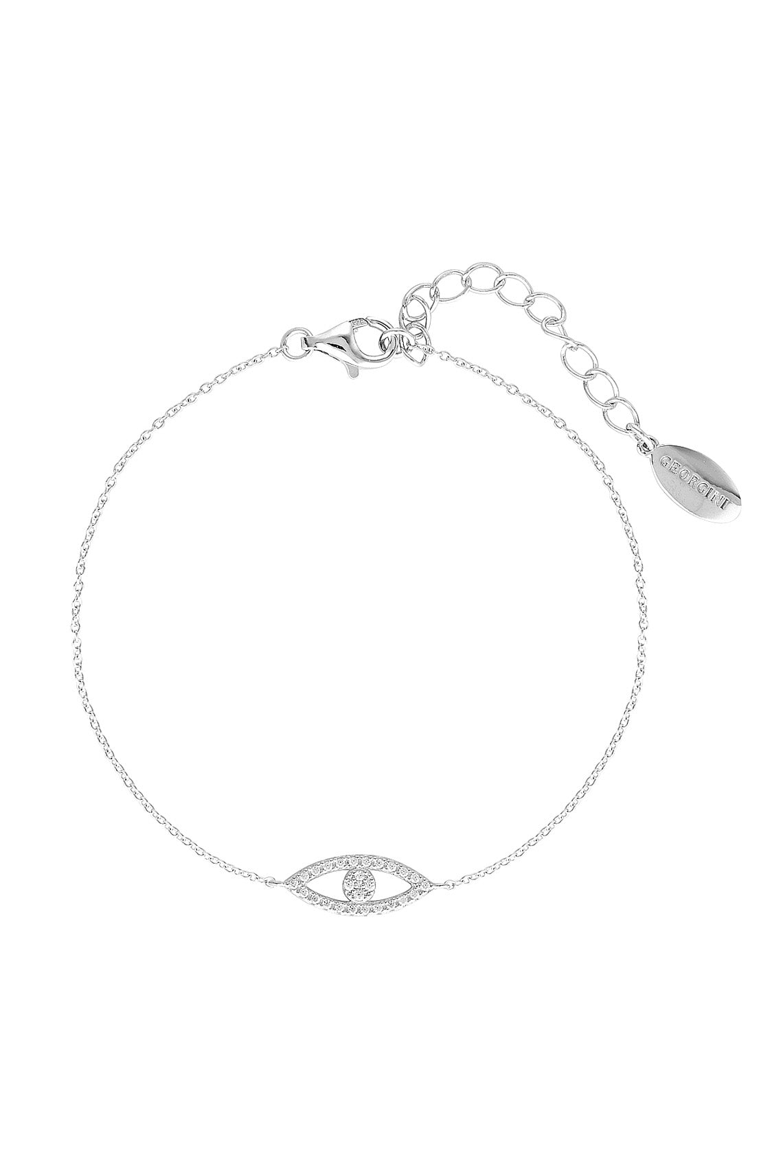 ROCK STAR EVIL EYE SILVER BRACELET