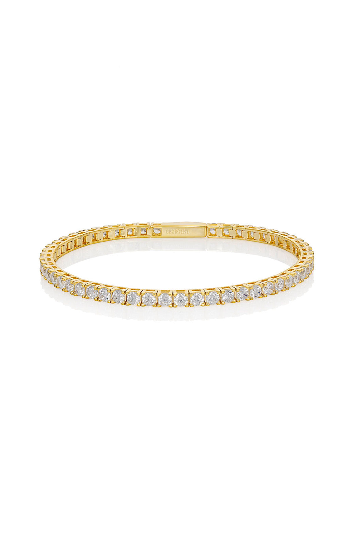 MOISSANITE TENNIS BRACELET IN 9CT YELLOW GOLD