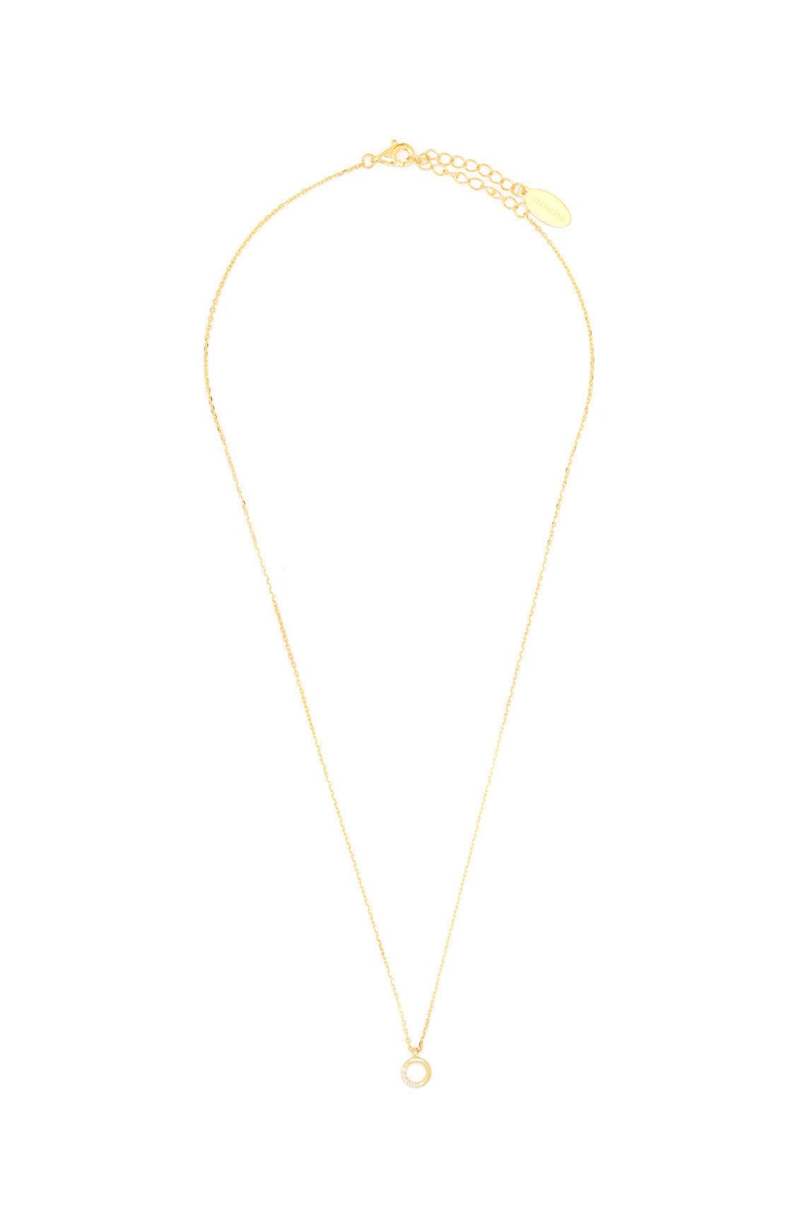 FIVE NAURAL DIAMOND CIRCLE PENDANT GOLD