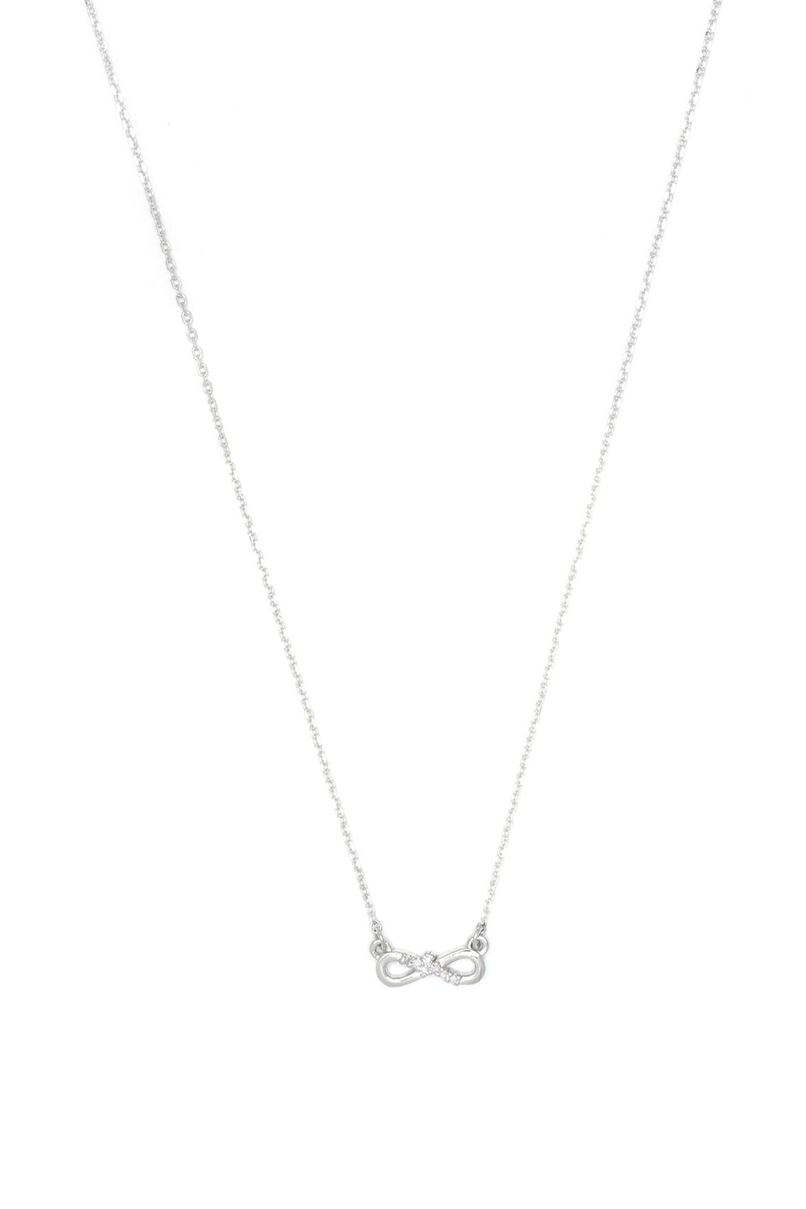 SEVEN NATURAL DIAMOND INFINITY PENDANT SILVER