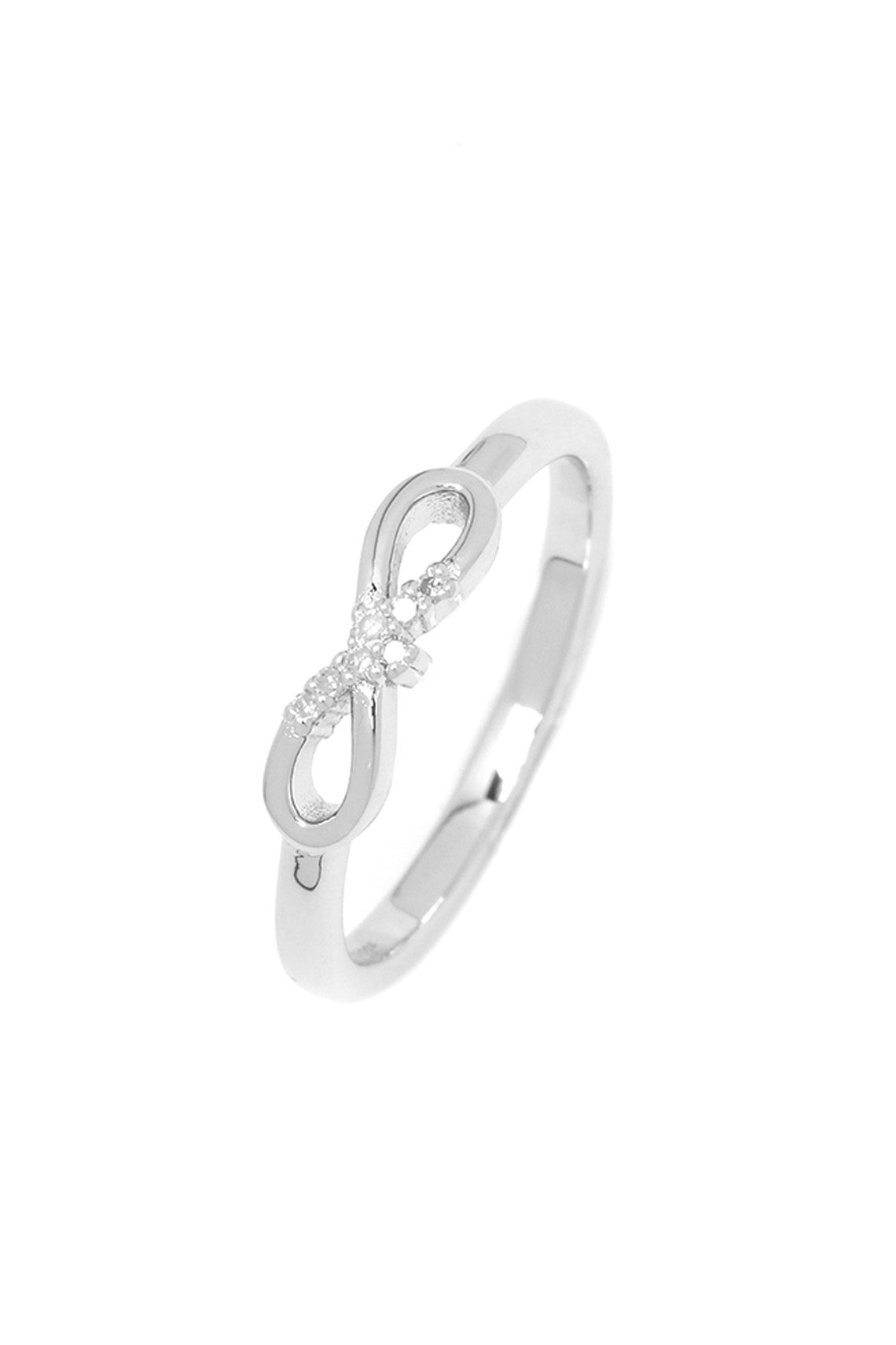 SEVEN NATURAL DIAMOND INFINITY RING SILVER
