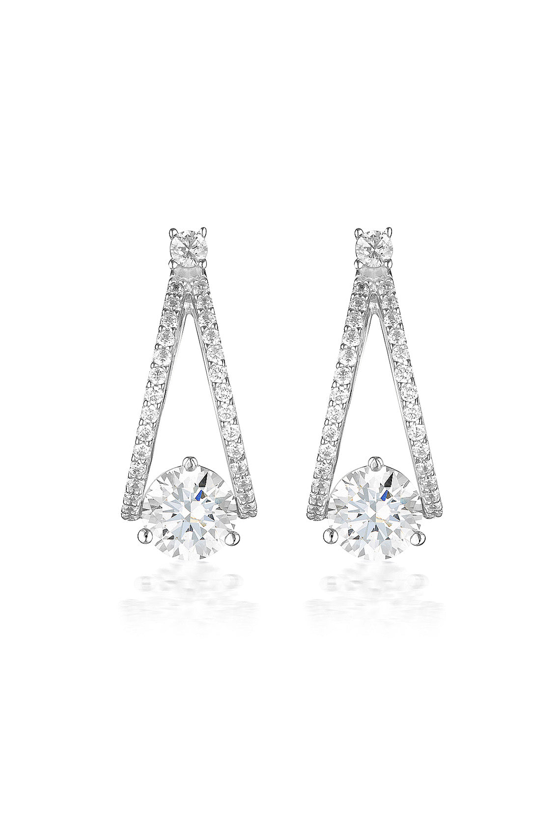 RED CARPET CHAMPAGNE EARRINGS SILVER