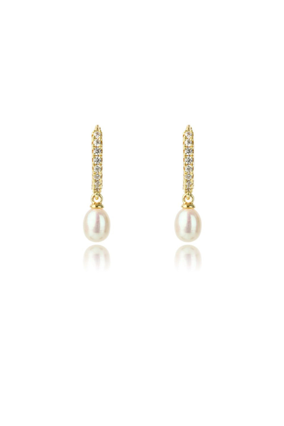 OCEANS BONDI FRESHWATER PEARL EARRINGS GOLD
