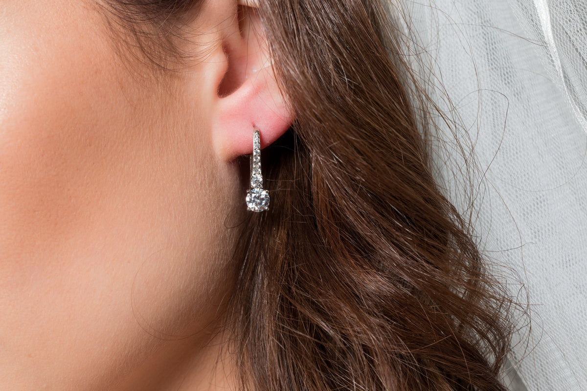 ICONIC BRIDAL DAPHNE EARRINGS SILVER