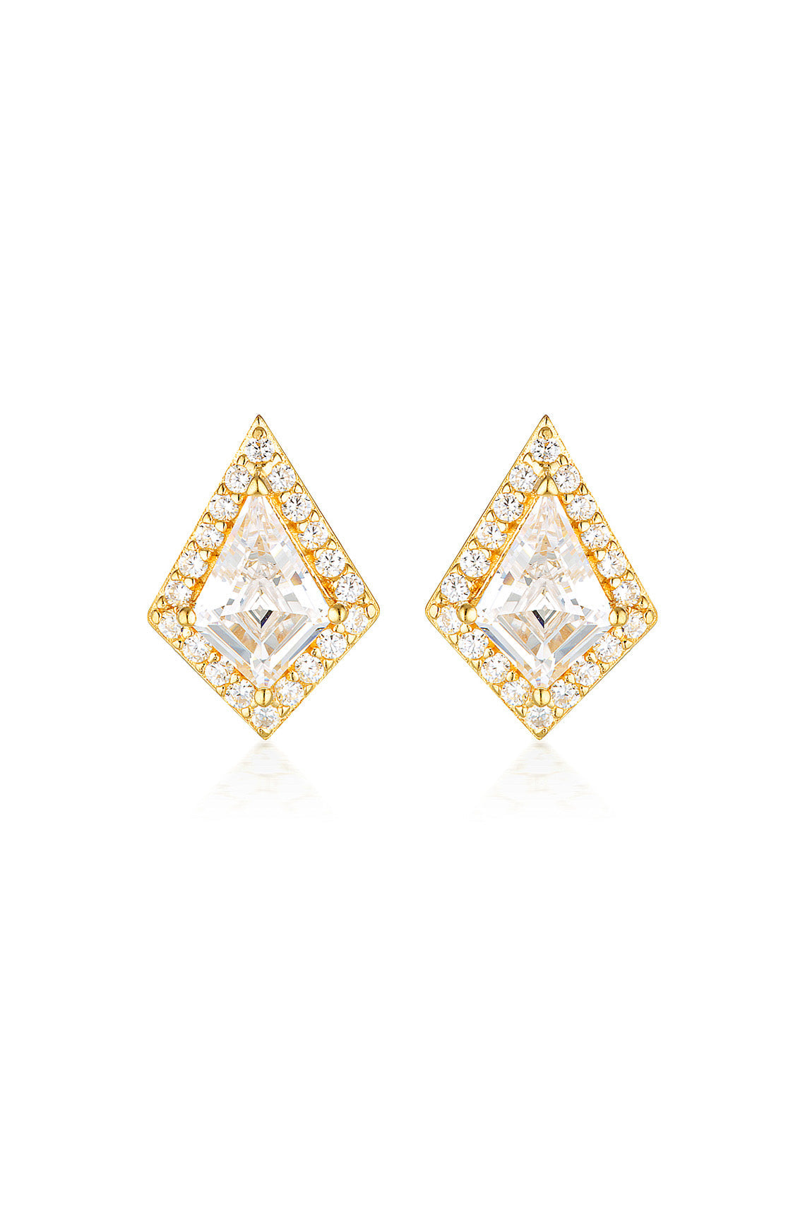 ROCK STAR SHIELD GOLD EARRINGS