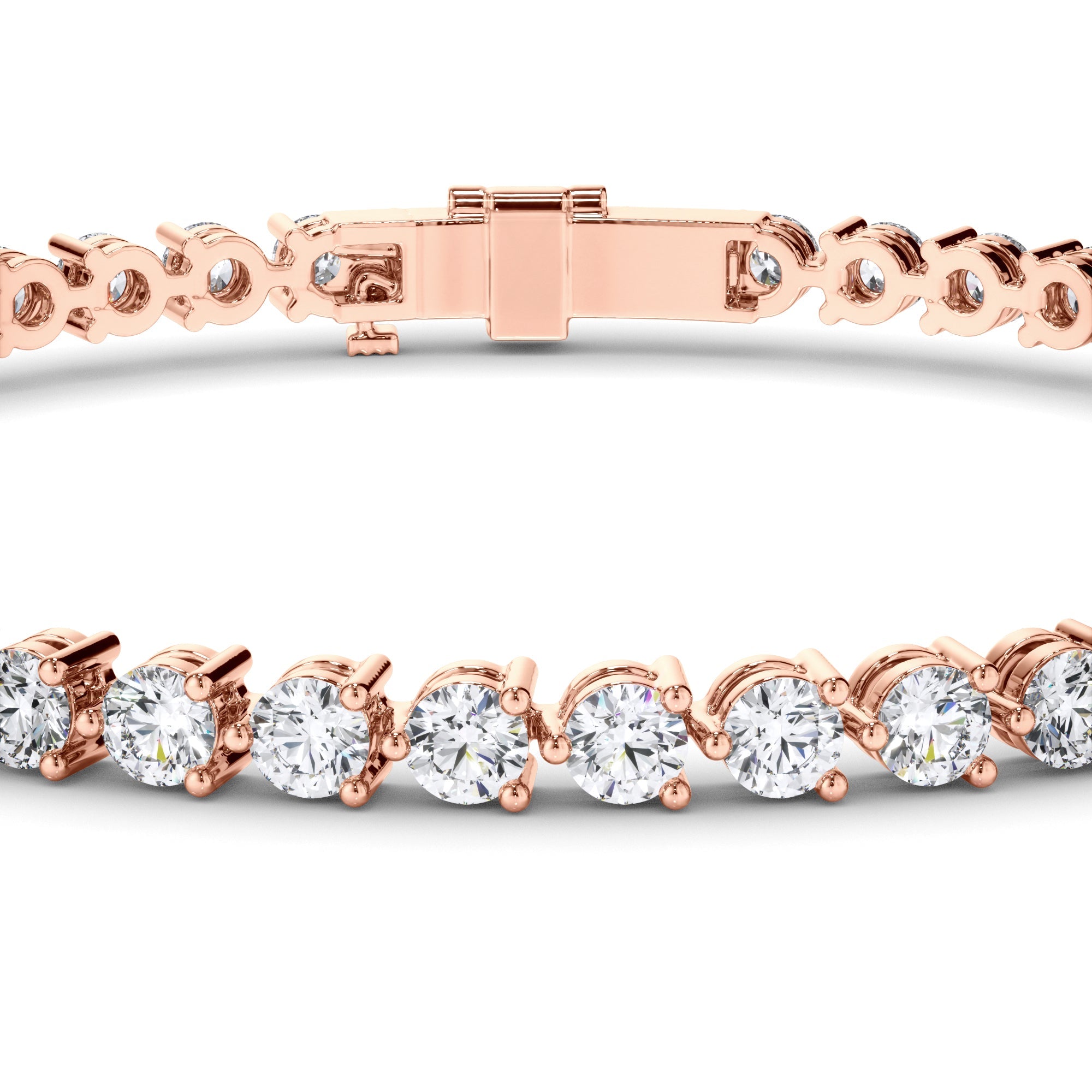 Round Brilliant Cut Laboratory Grown Diamond Tennis Bracelet