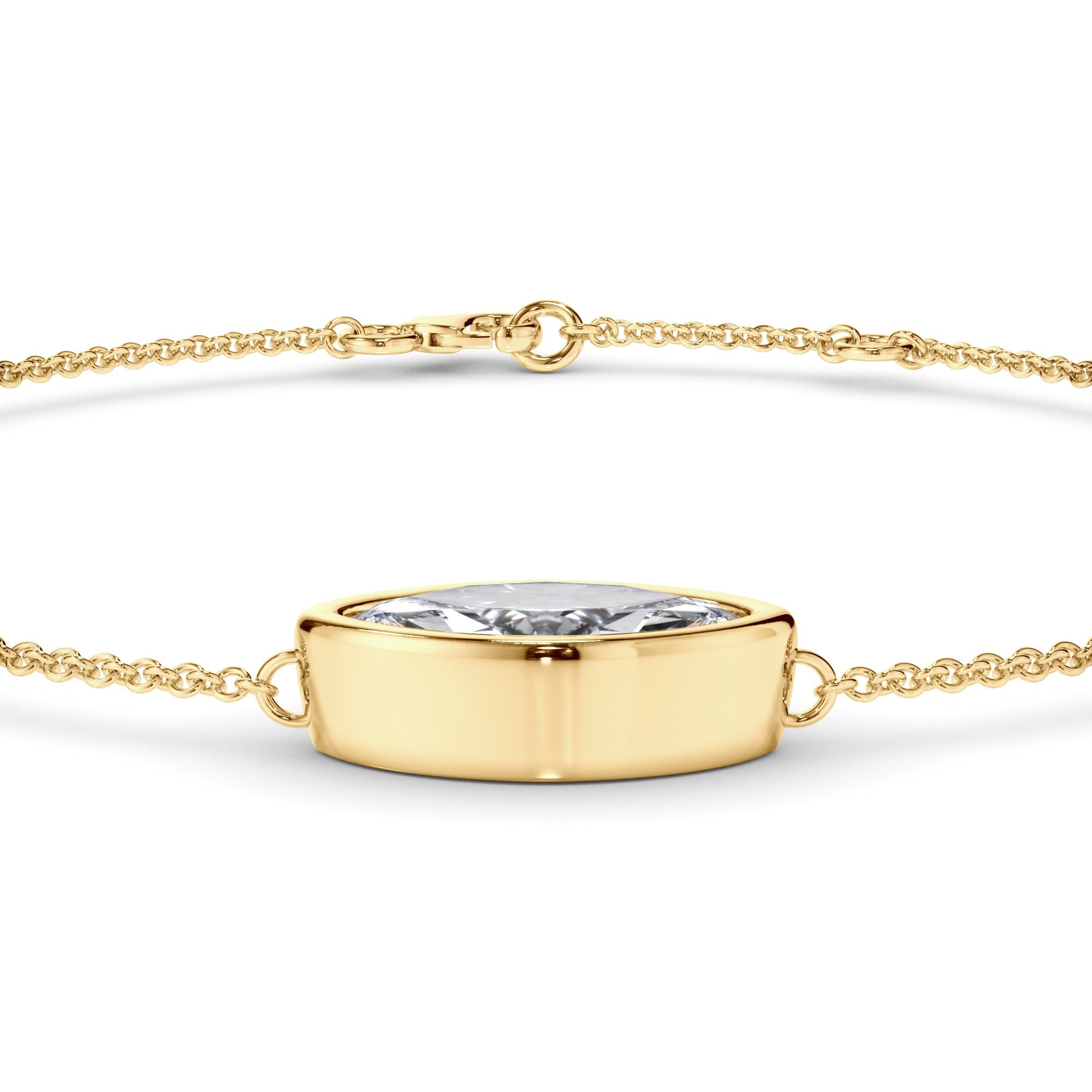 Marquise Cut Diamond Bezel Set Bracelet