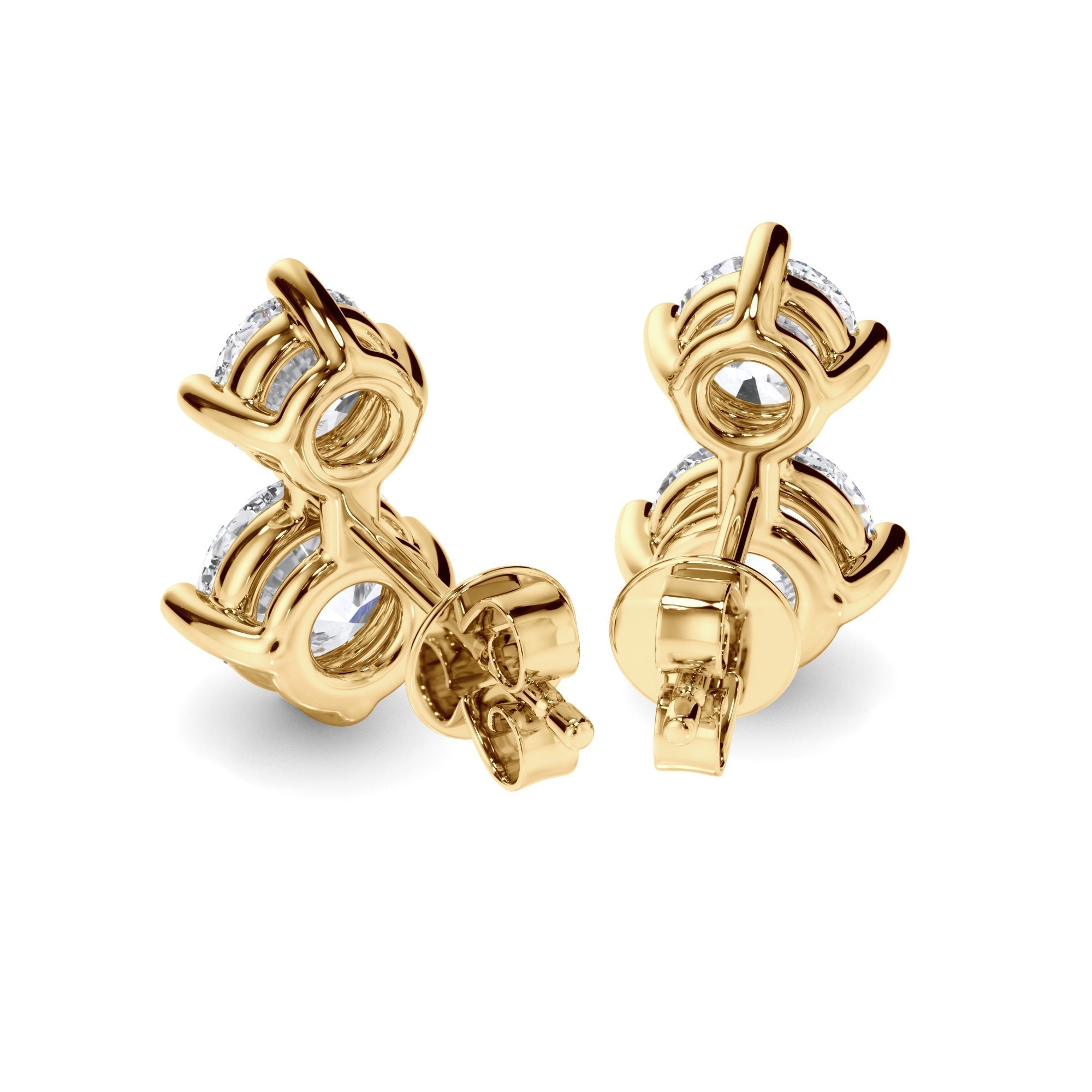 Round Brilliant Cut Diamond Stud Earrings