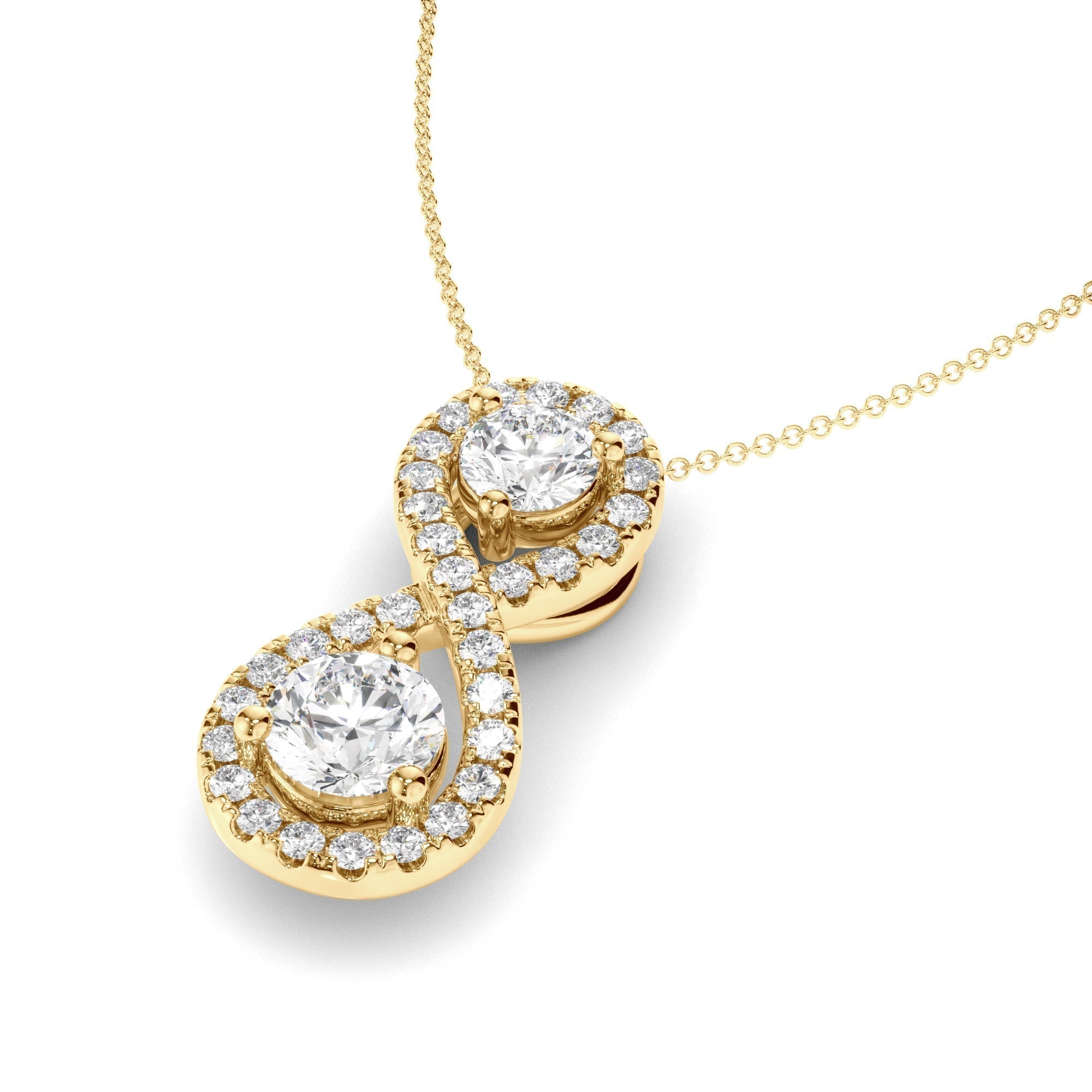 Round Brilliant Cut Diamond Infinity Pendant