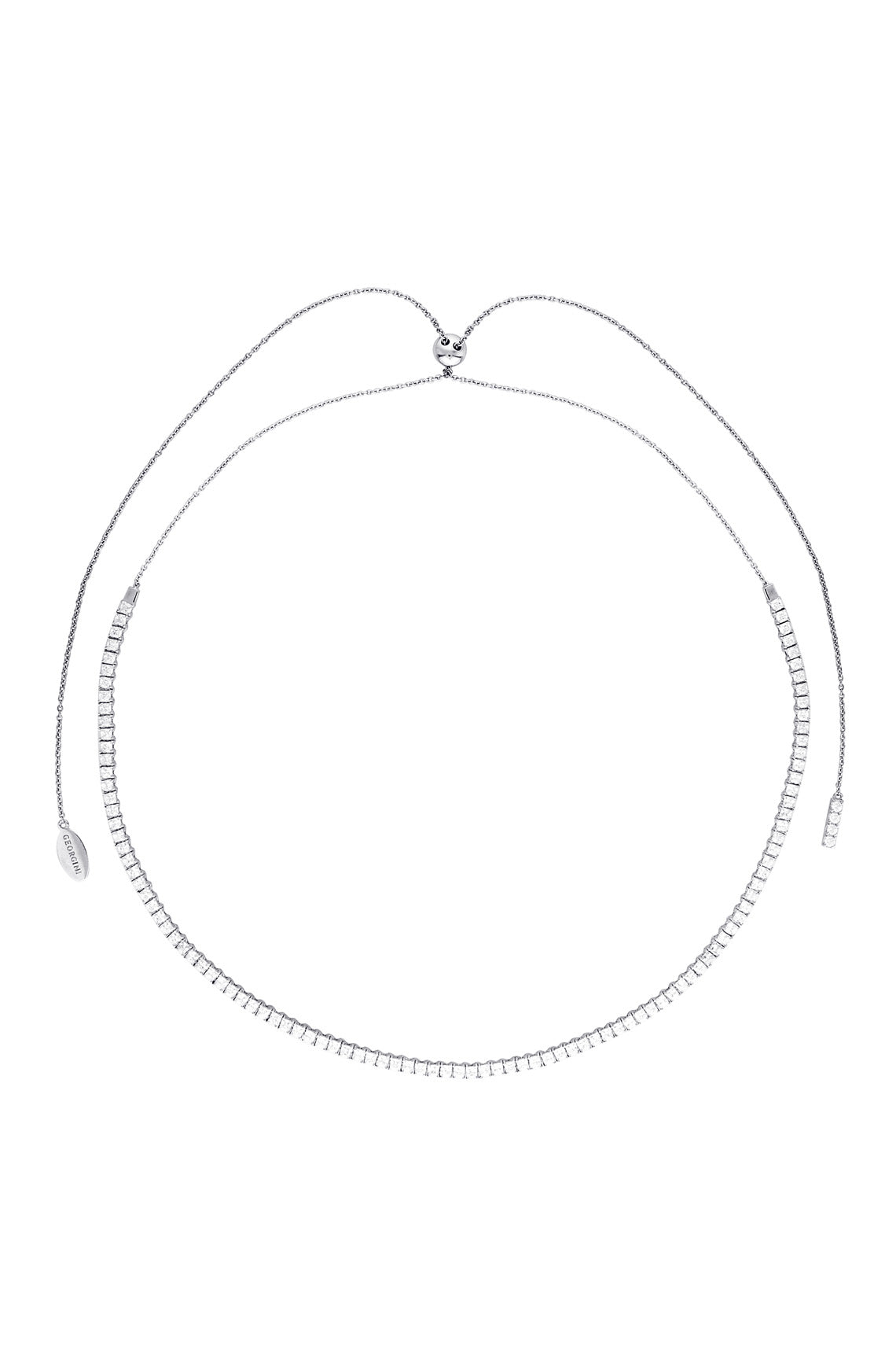 ICONIC BRIDAL VERA NECKLACE SILVER ADJUSTABLE