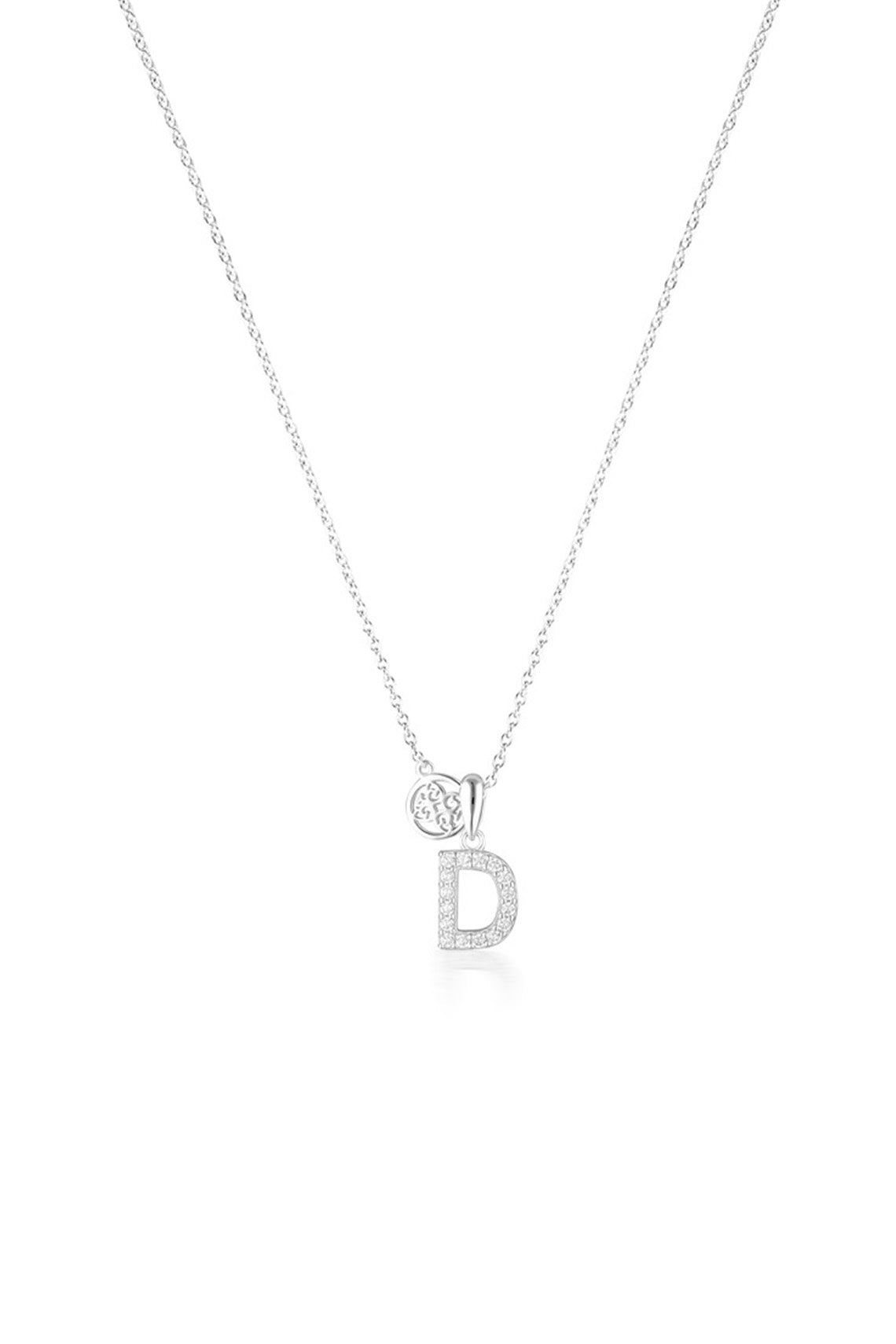 LUXURY LETTERS D INITIAL PENDANT SILVER