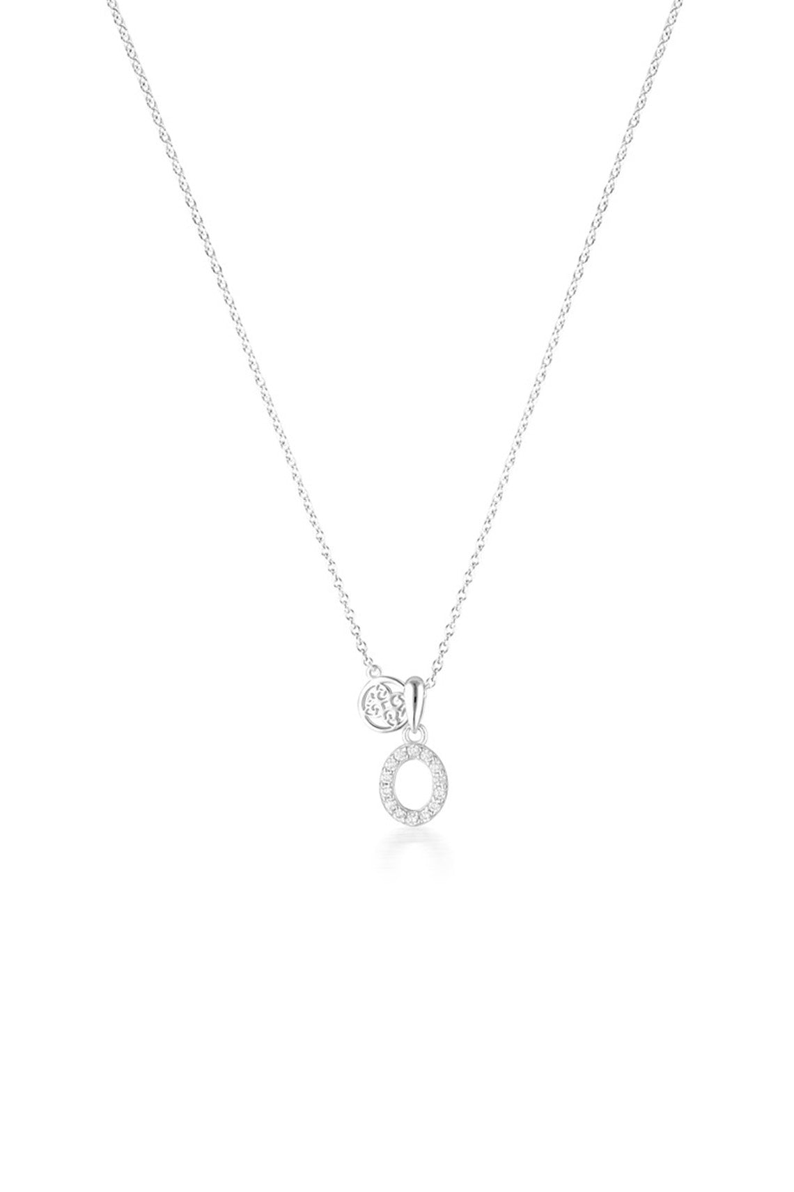 LUXURY LETTERS O INITIAL PENDANT SILVER