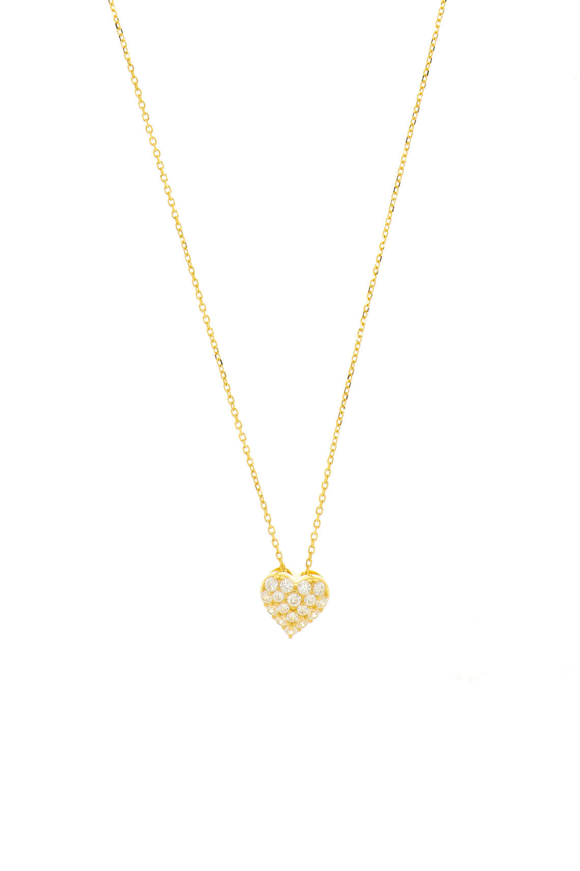 SWEETHEART SPARKLY HEART PENDANT GOLD