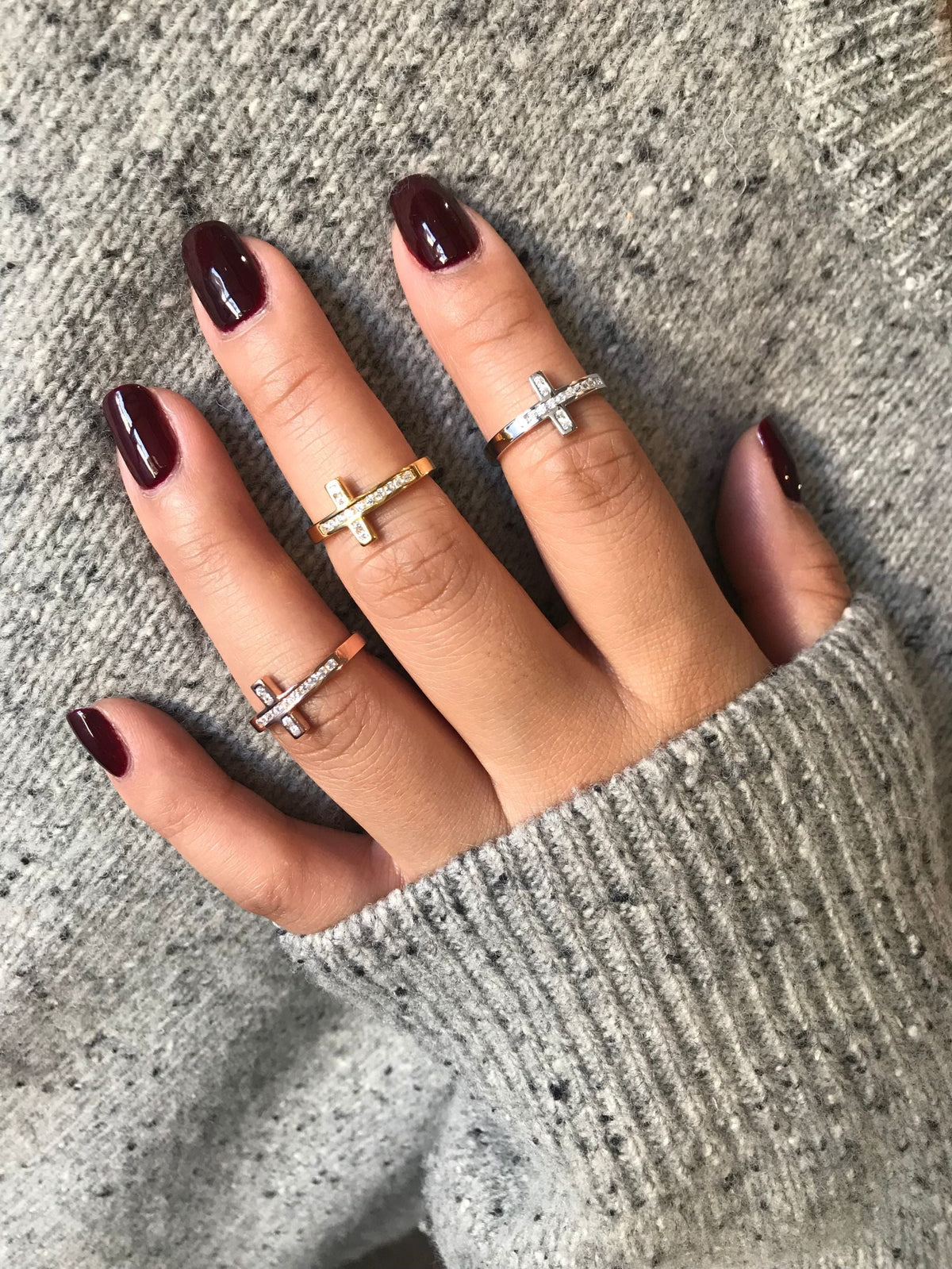 SPIRITUS WRAP CROSS RING SILVER