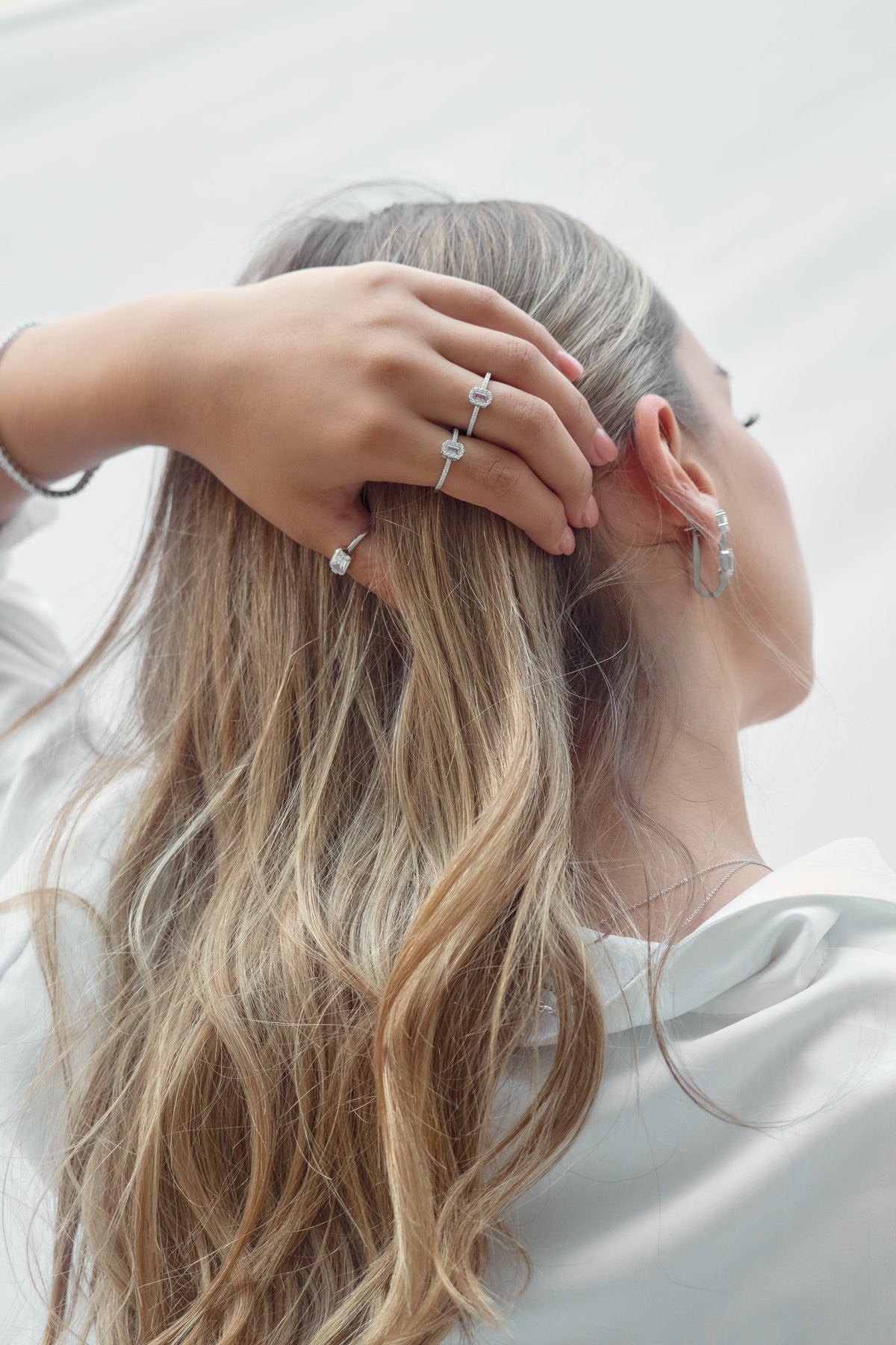 PARIS SAPPHIRE RING PINK SILVER