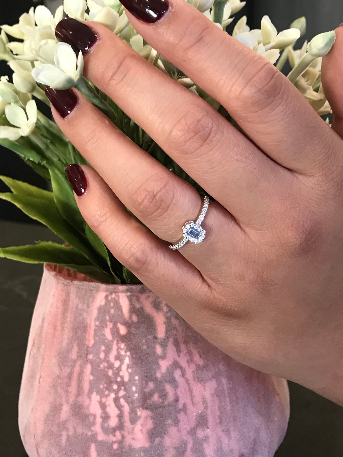 PARIS AQUAMARINE RING SILVER