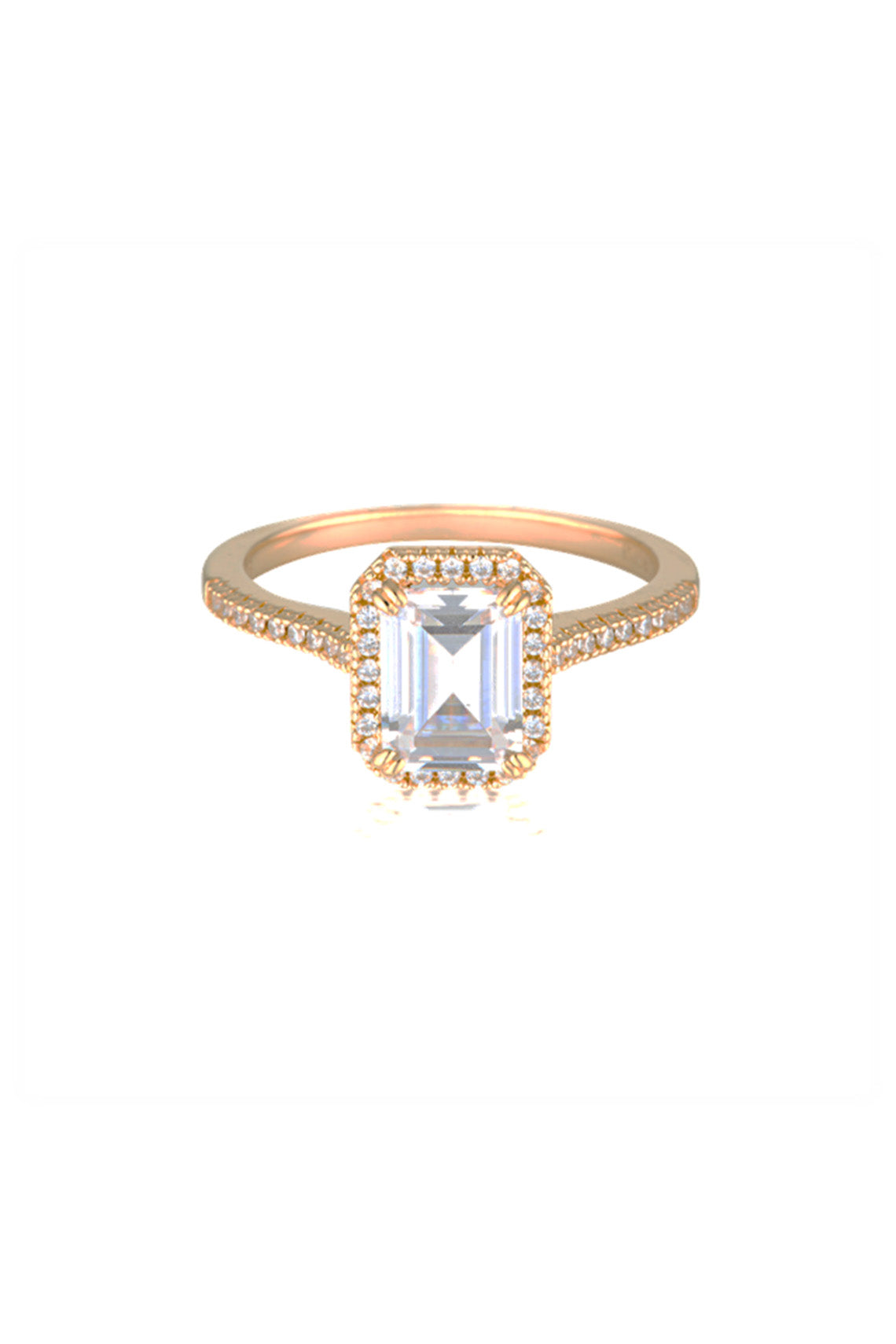 ICONIC BRIDAL VIOLET RING ROSE GOLD