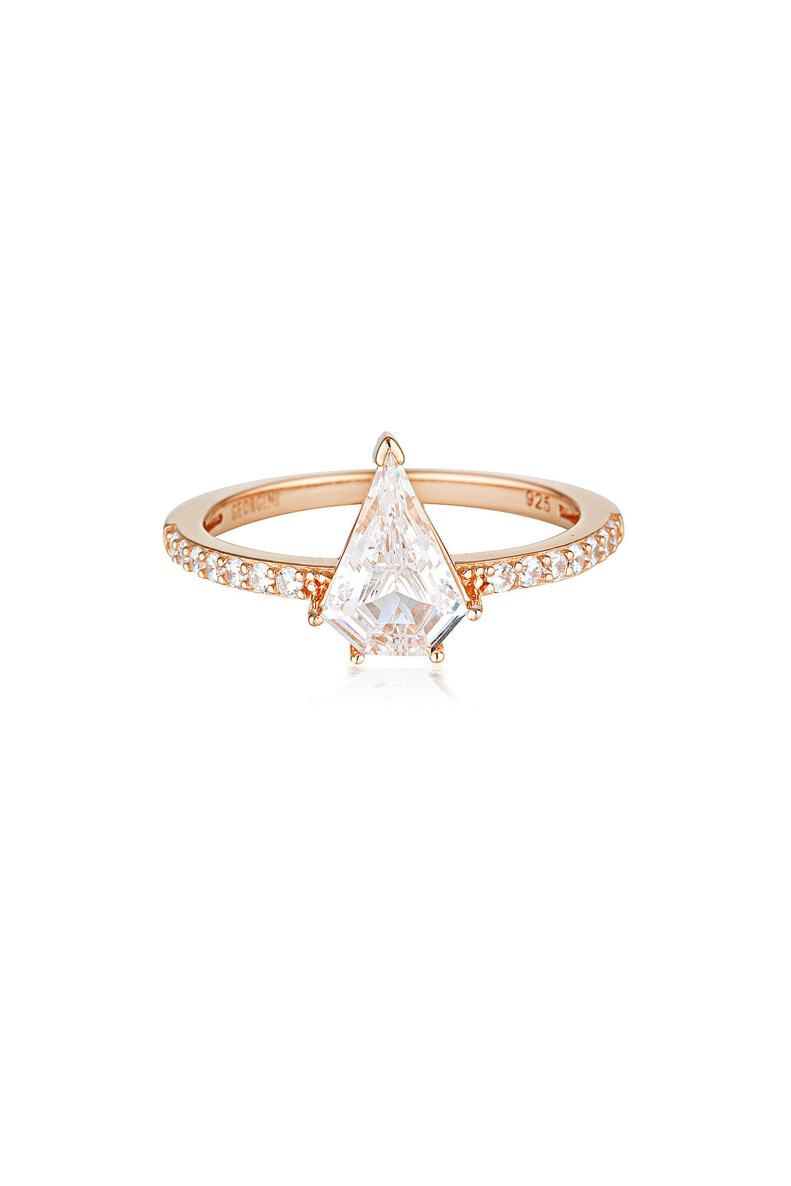 ROCK STAR SHIELD ROSE GOLD RING
