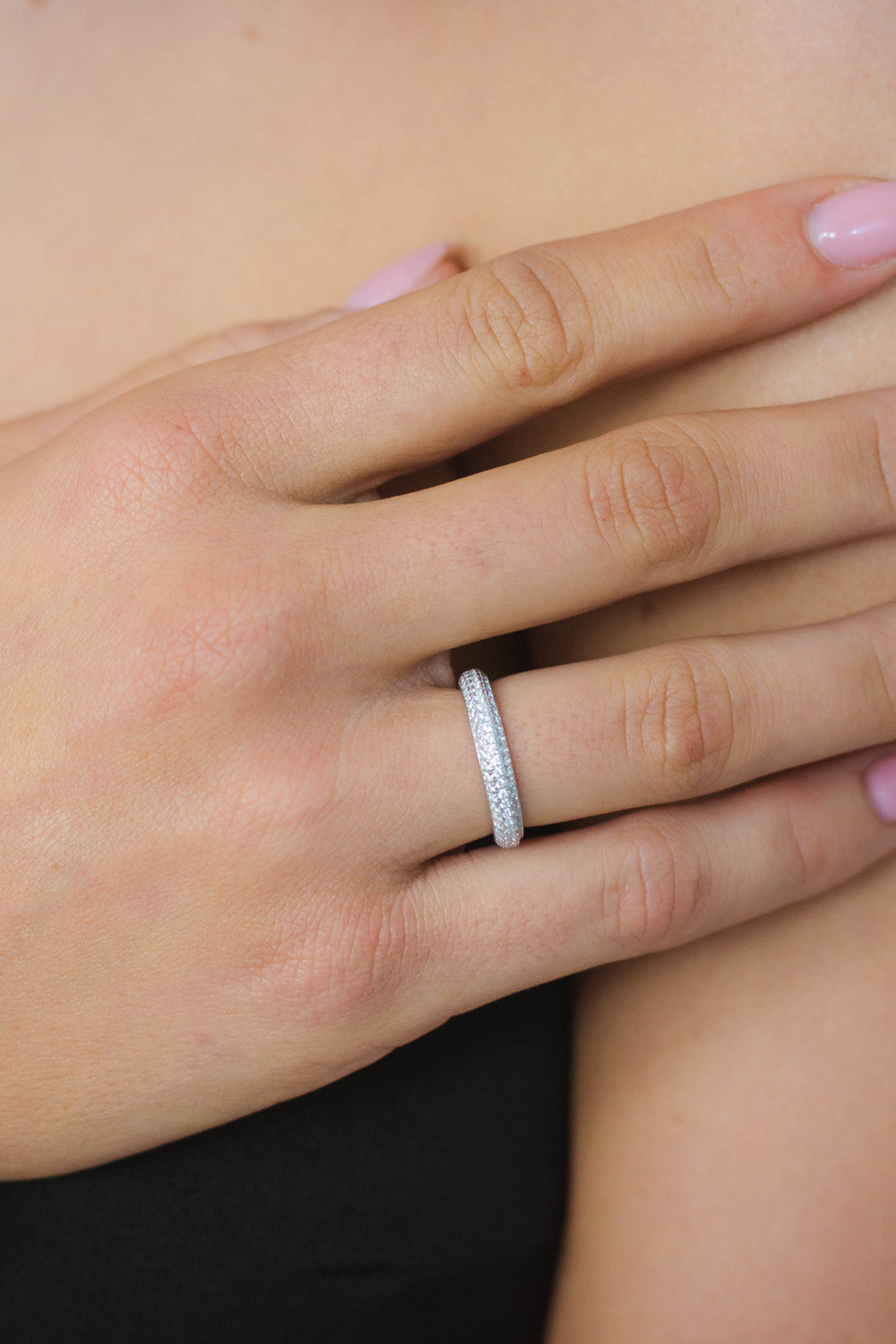 GODDESS PAVE RING SILVER