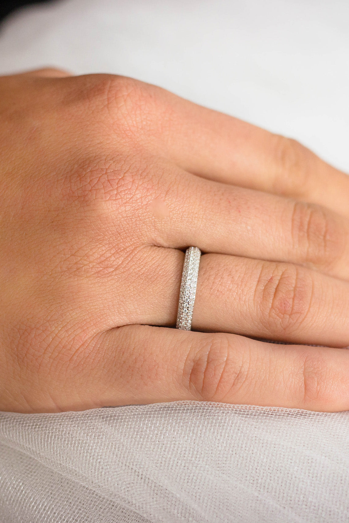 GODDESS PAVE RING SILVER