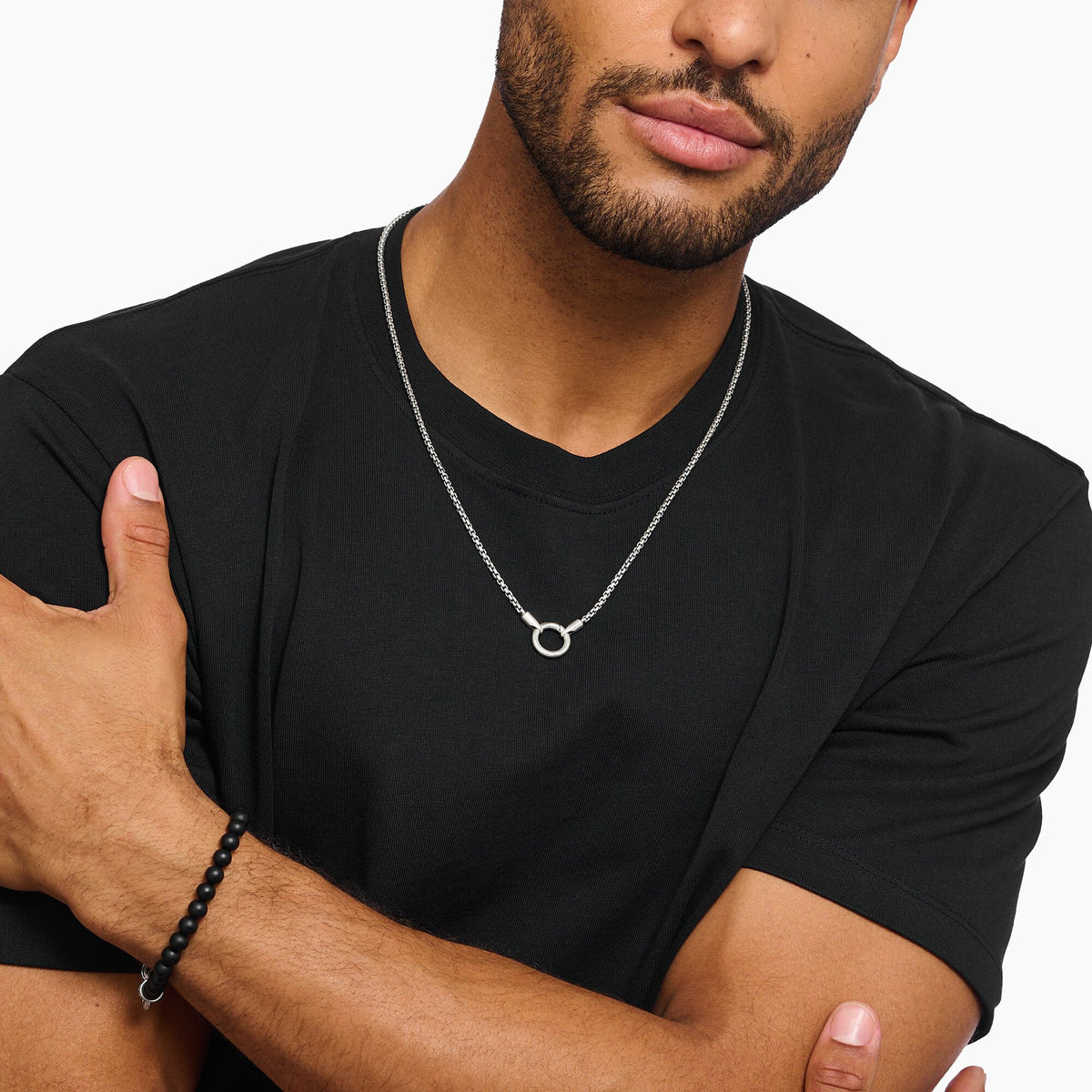 THOMAS SABO Fine Venetian chain in blackened 925 silver