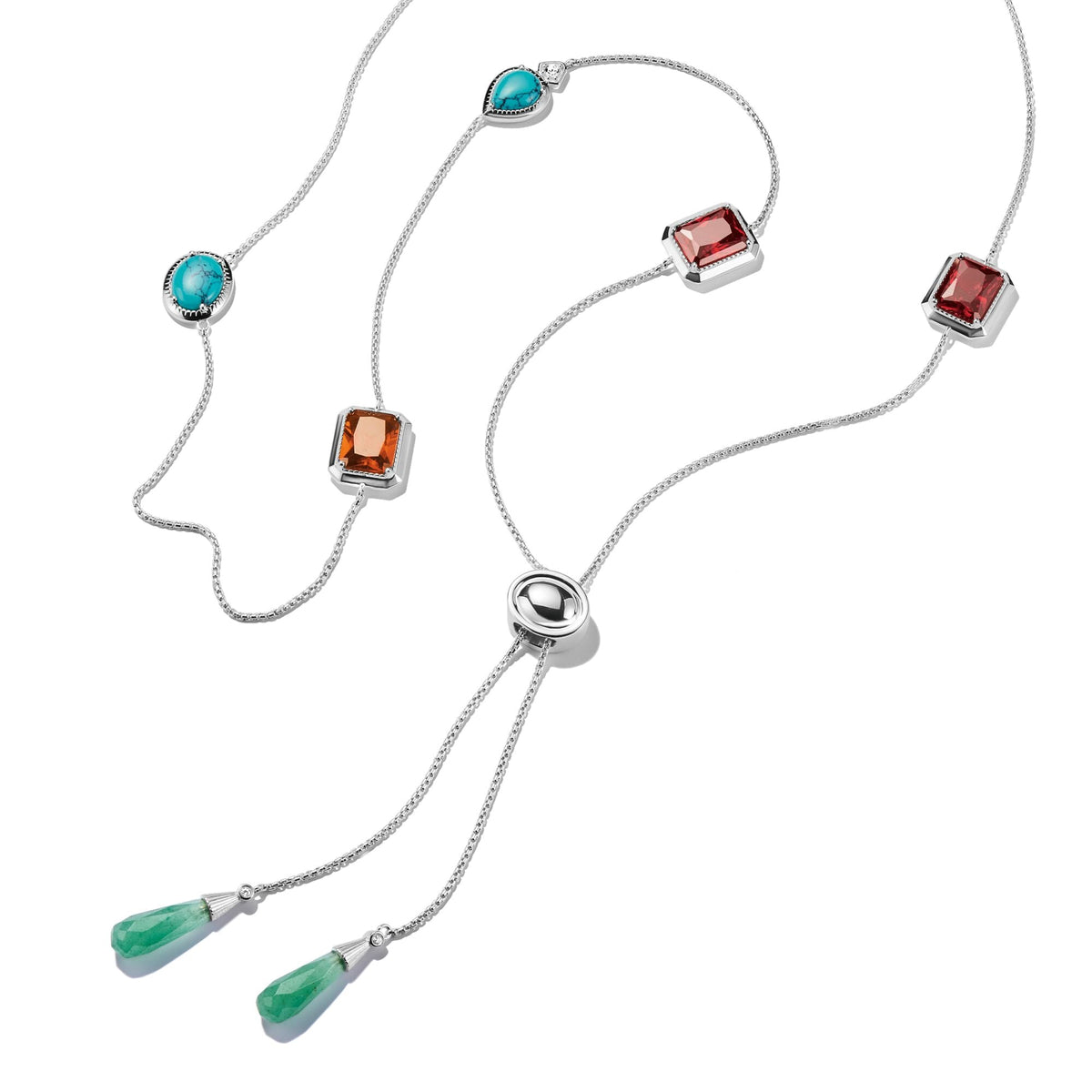 THOMAS SABO Elyndra Necklace with Multi-coloured Stones
