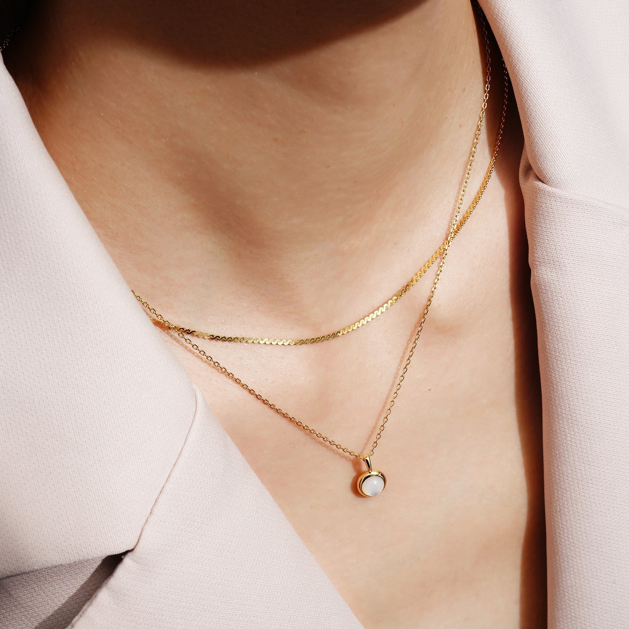 Ania Haie Gold Mother of Pearl Pendant Necklace