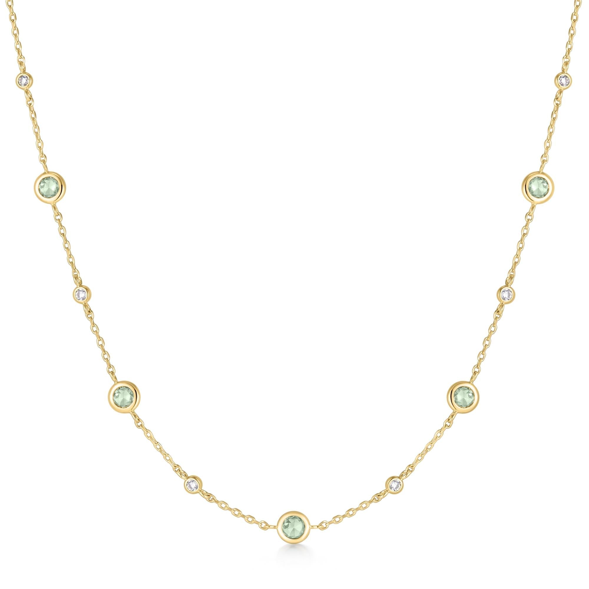 Ania Haie Gold Mint Green Station Necklace