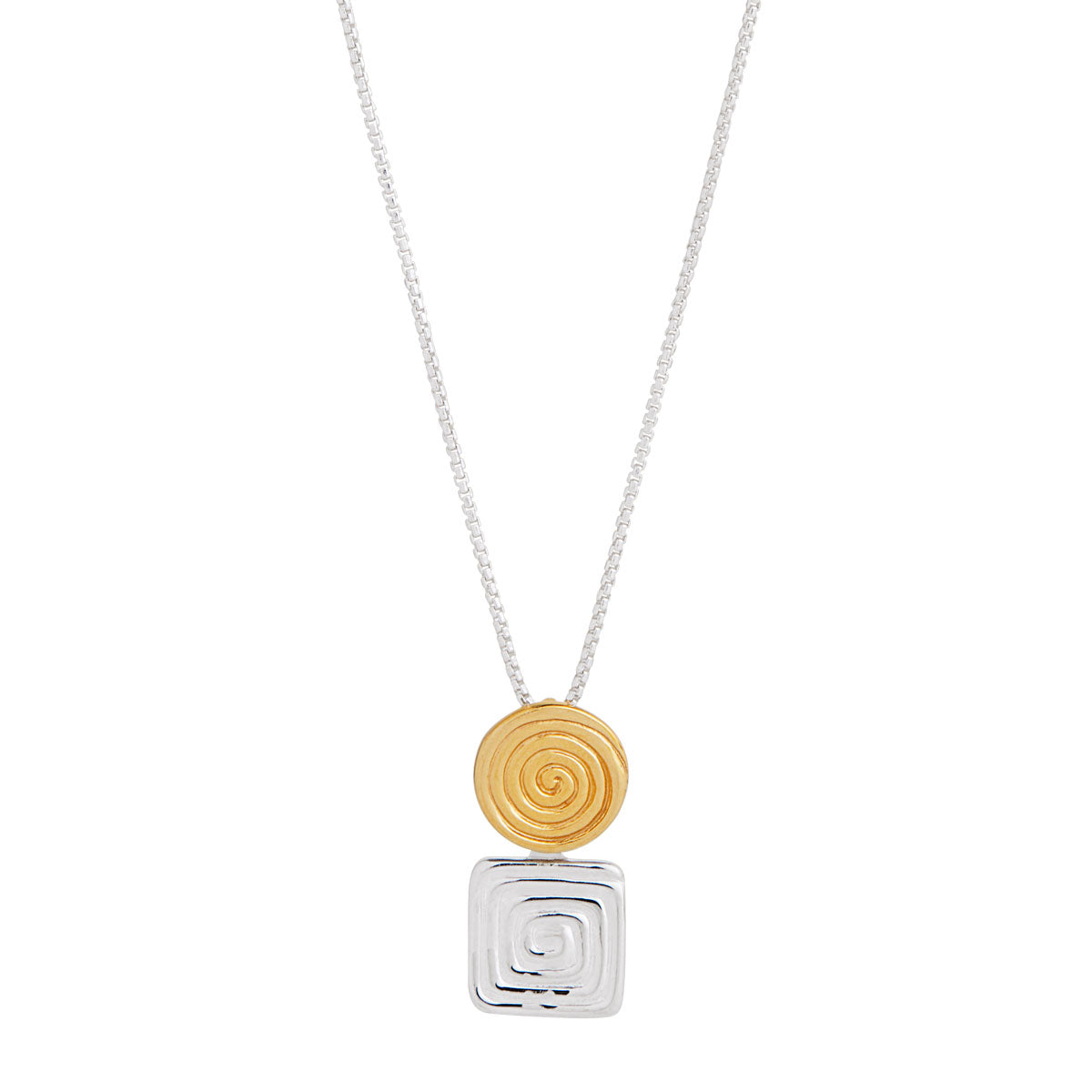 NAJO Labyrinthe Two-Tone Necklace (45cm+ext)