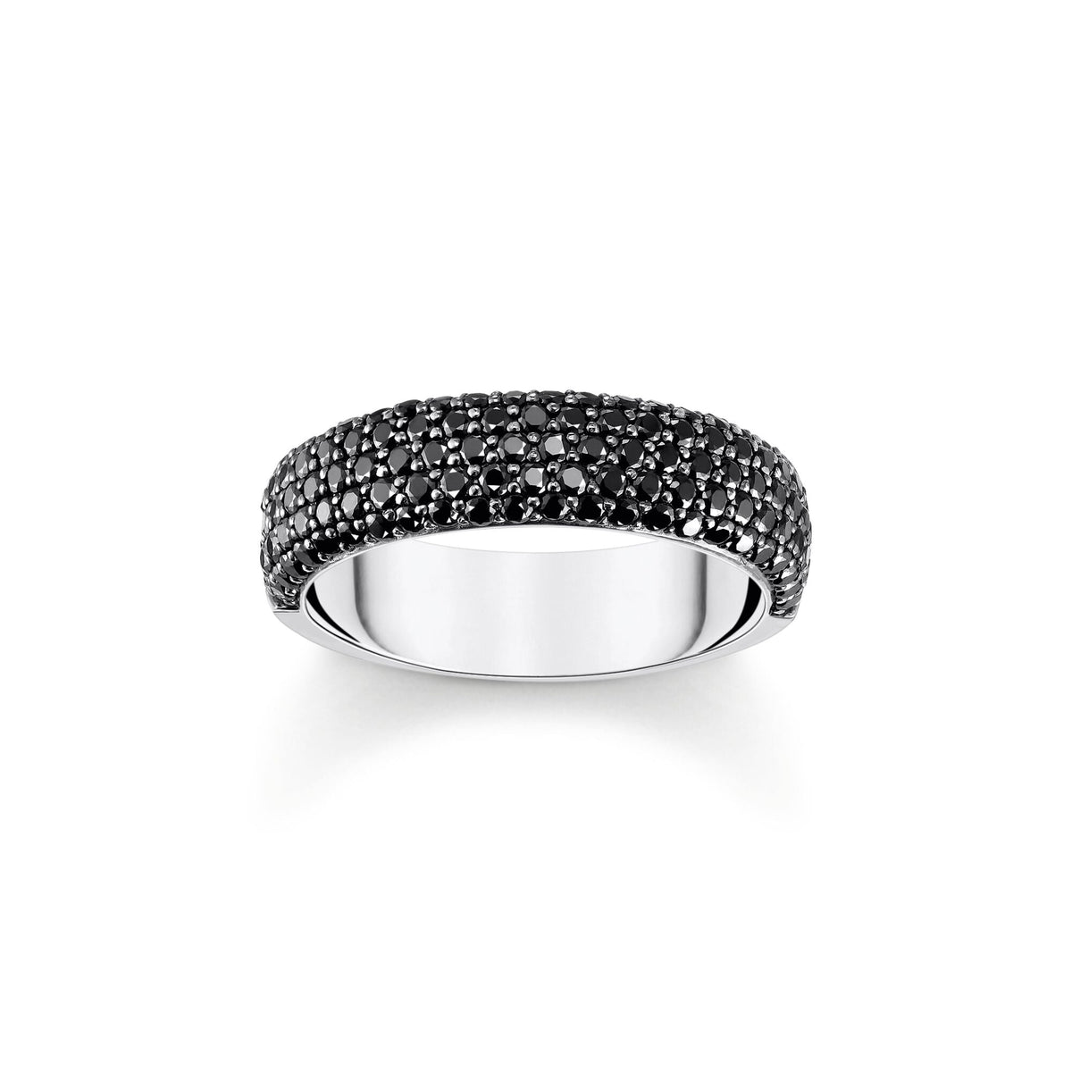 THOMAS SABO Chunky band ring with black zirconia