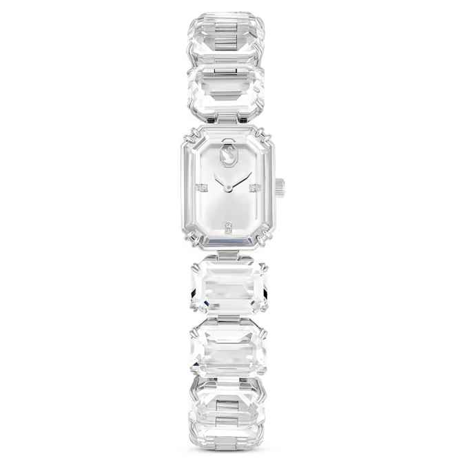 Swarovski Watch Octagon cut bracelet, White, Stainless steel