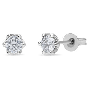 9ct White Gold 0.50ct Lab Grown Diamond Earrings
