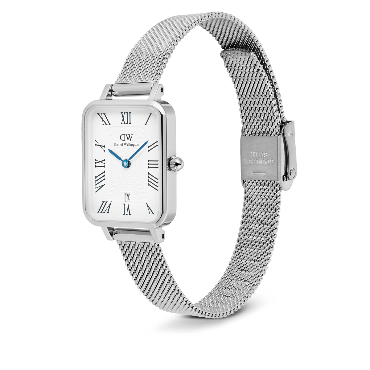 Daniel Wellington Quadro Sterling  Roman Numerals Date