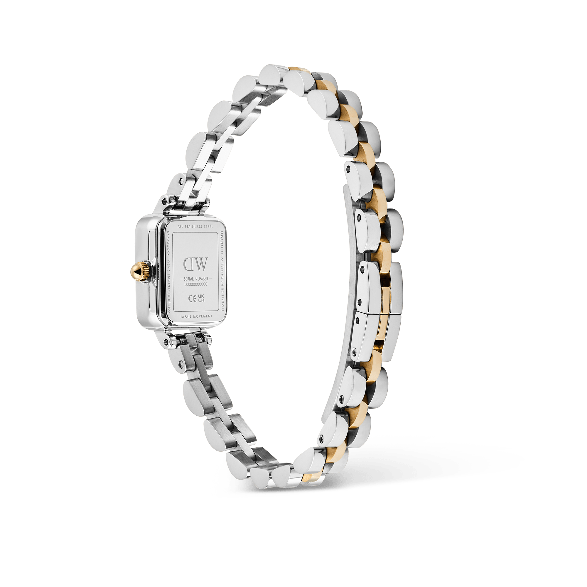 Daniel Wellington Quadro Mini Arch 3-Link Two Tone Rose Gold