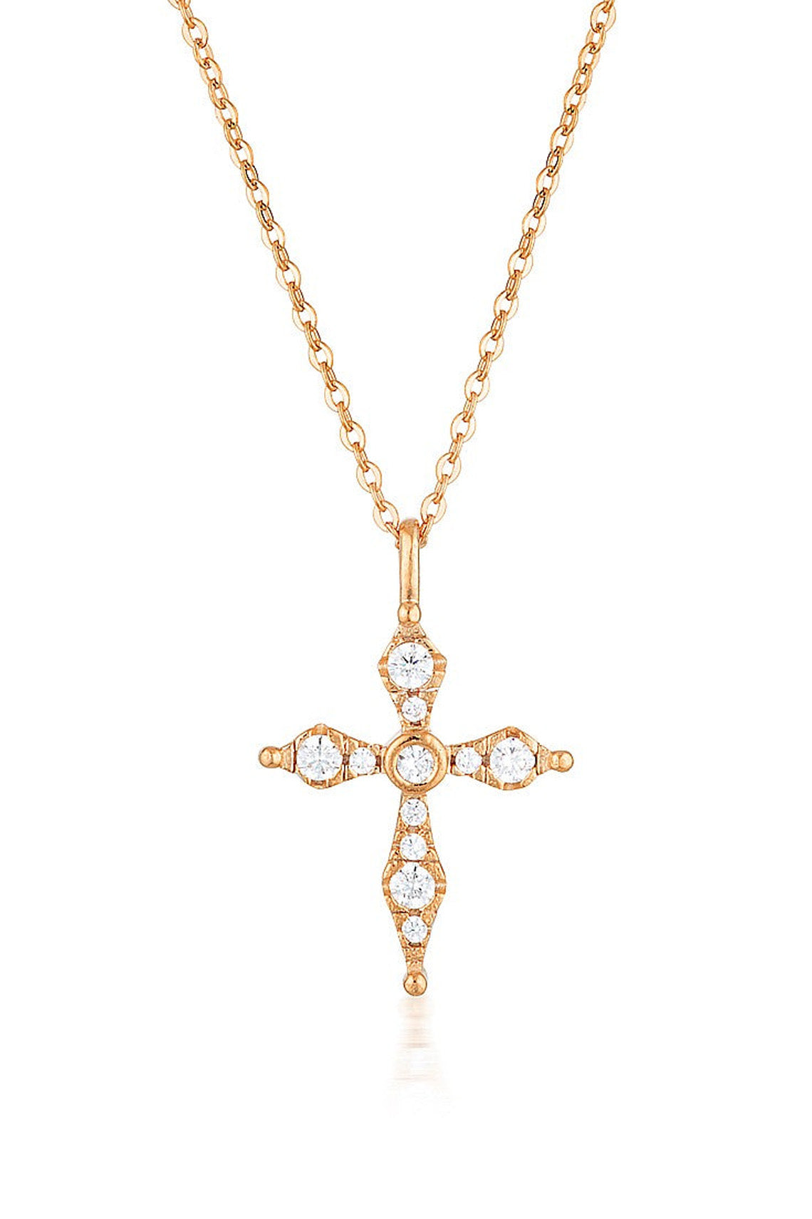 BLESS MINI ROSE GOLD CROSS