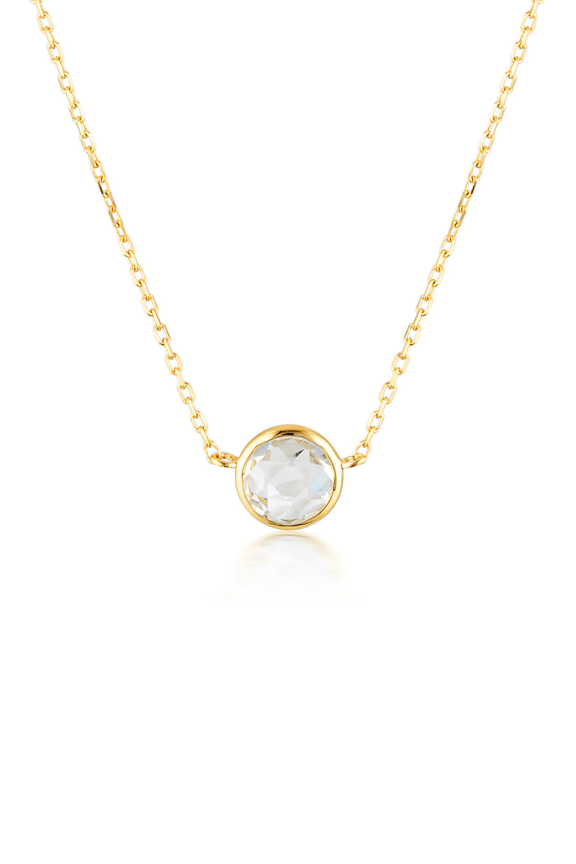 LUCENT WHITE TOPAZ NECKLACE GOLD