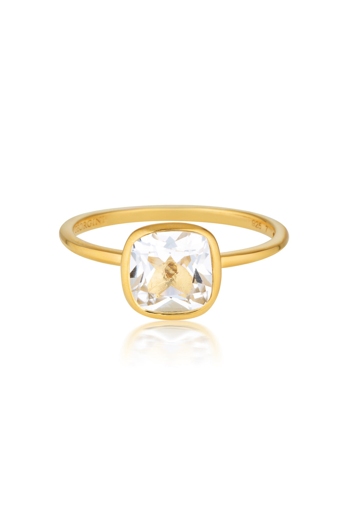 DOROS WHITE TOPAZ GOLD RING