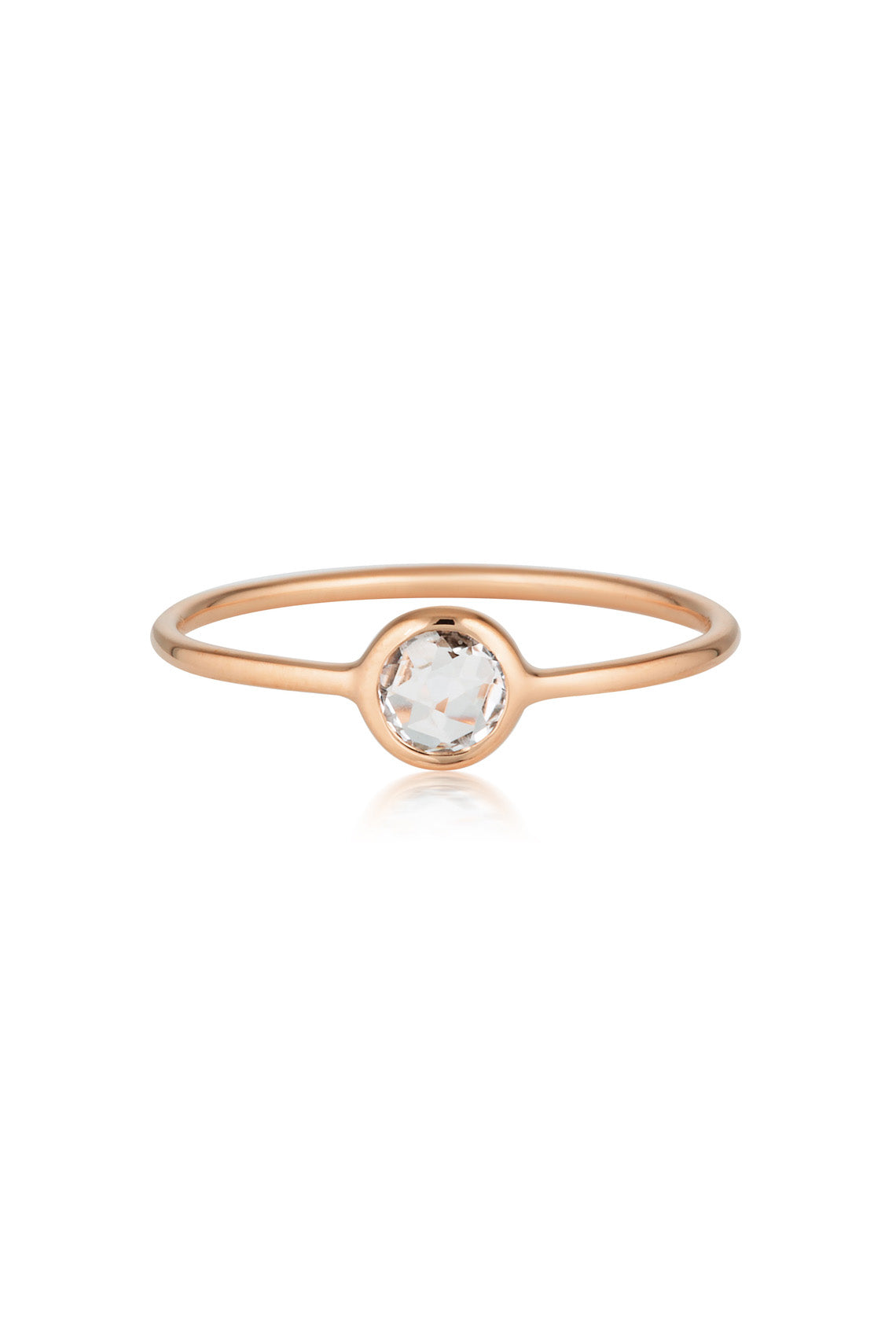 EOS WHITE TOPAZ ROSE GOLD RING - 9